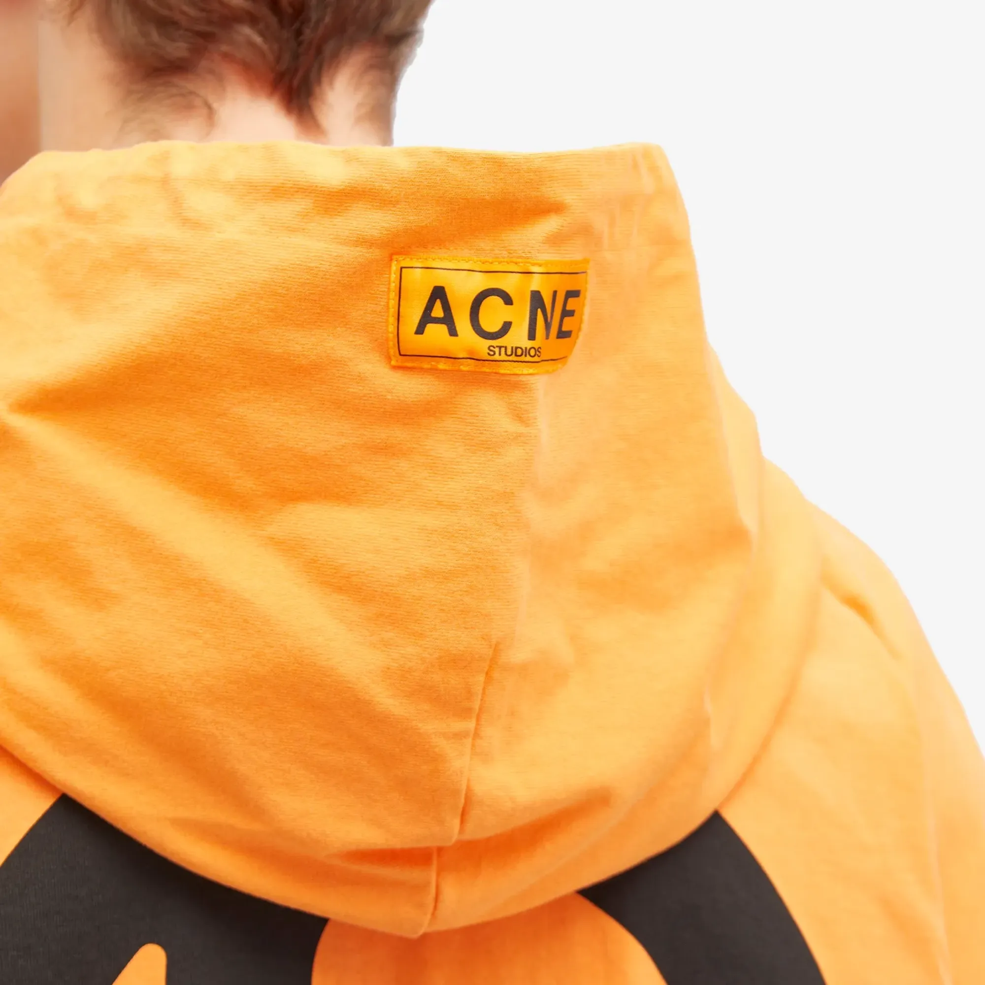 Acne Studios Men's Fester Logogram Hoodie Sharp Orange | CI0161