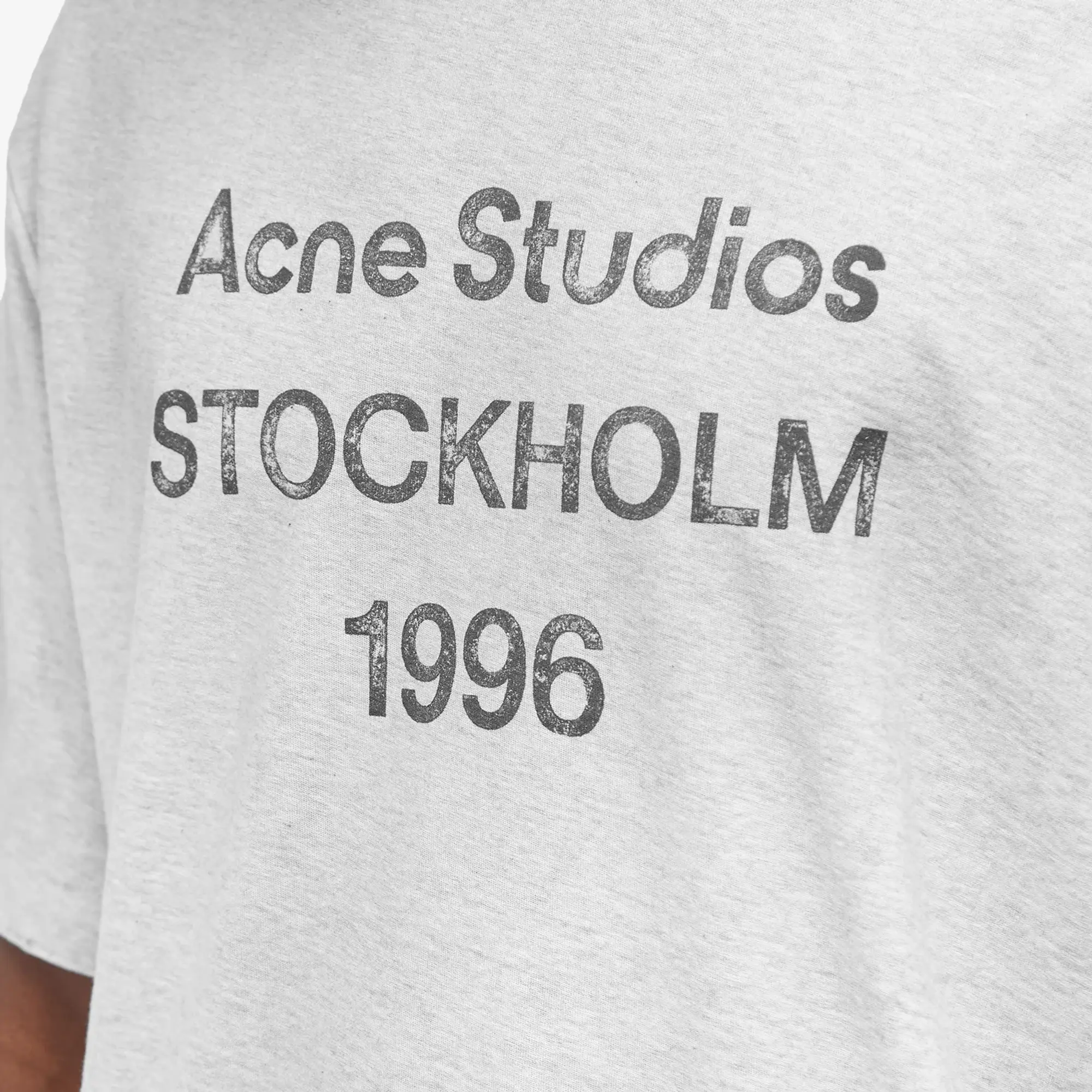 Acne Studios Men's Exford 1996 Logo T-Shirt Pale Grey Melange