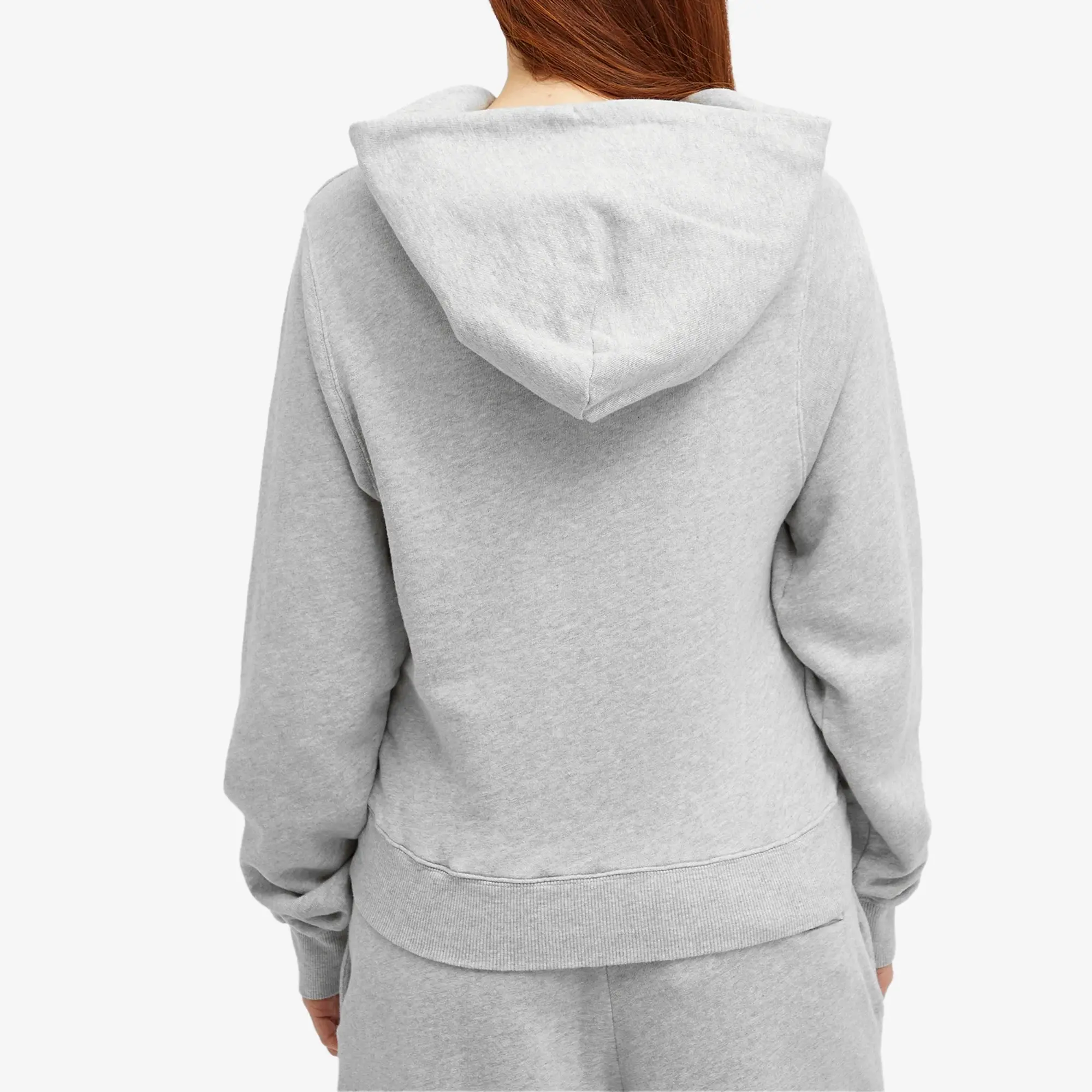 Martine Rose Women's Shrunken Logo Hoodie Grey Marl