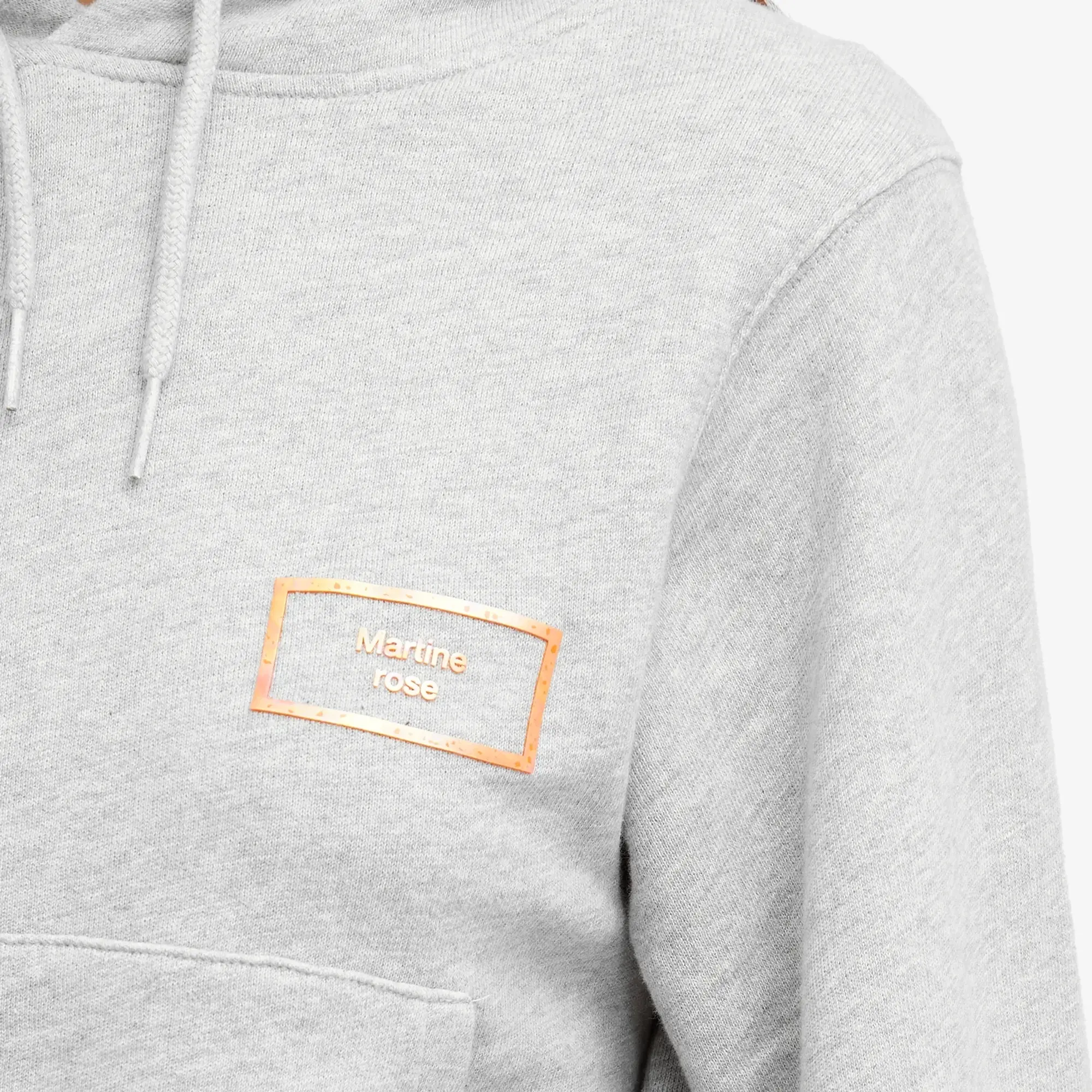 Martine Rose Women's Shrunken Logo Hoodie Grey Marl