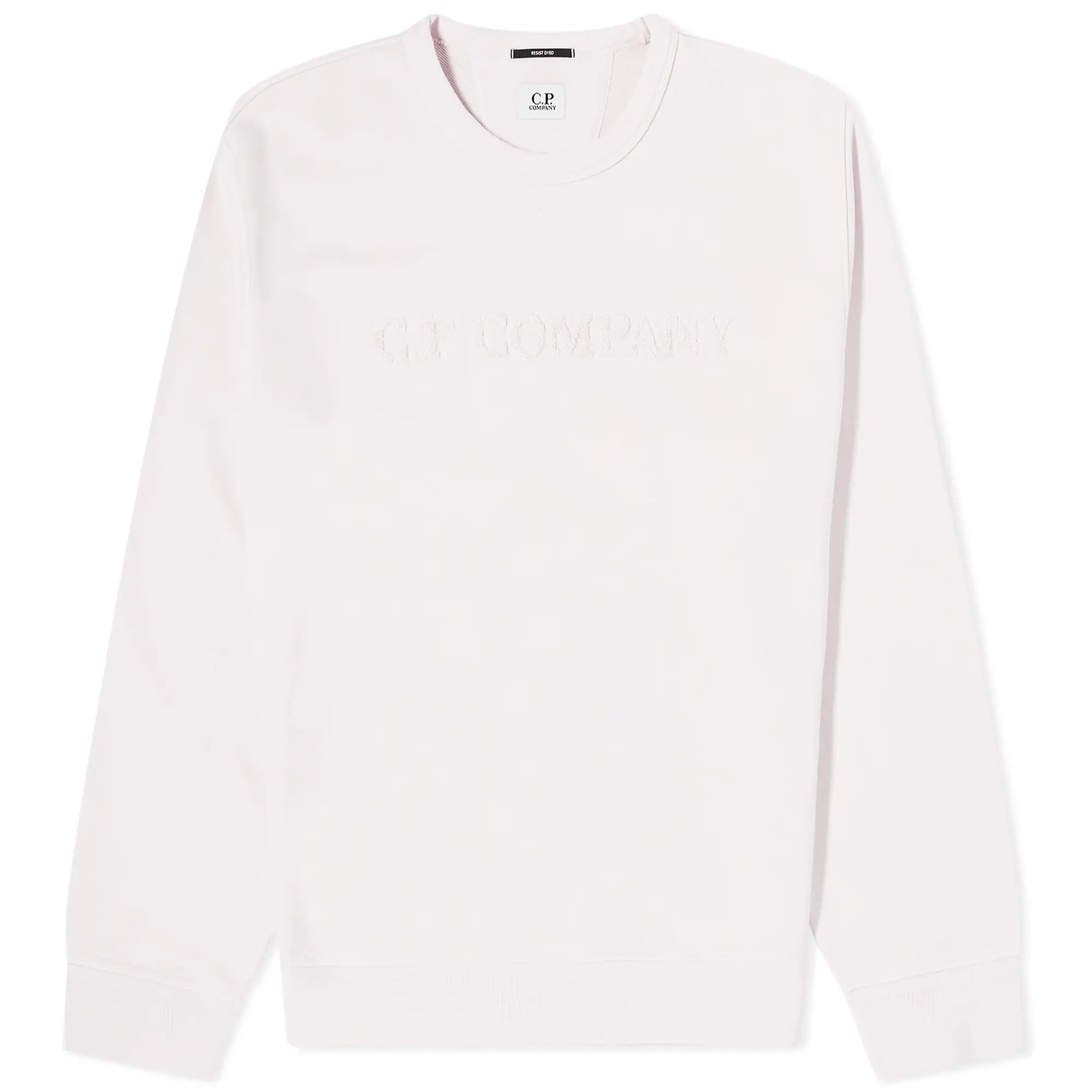 C.P. Company Men's Cotton Diagonal Fleece Logo Sweatshirt Heavenly Pink
