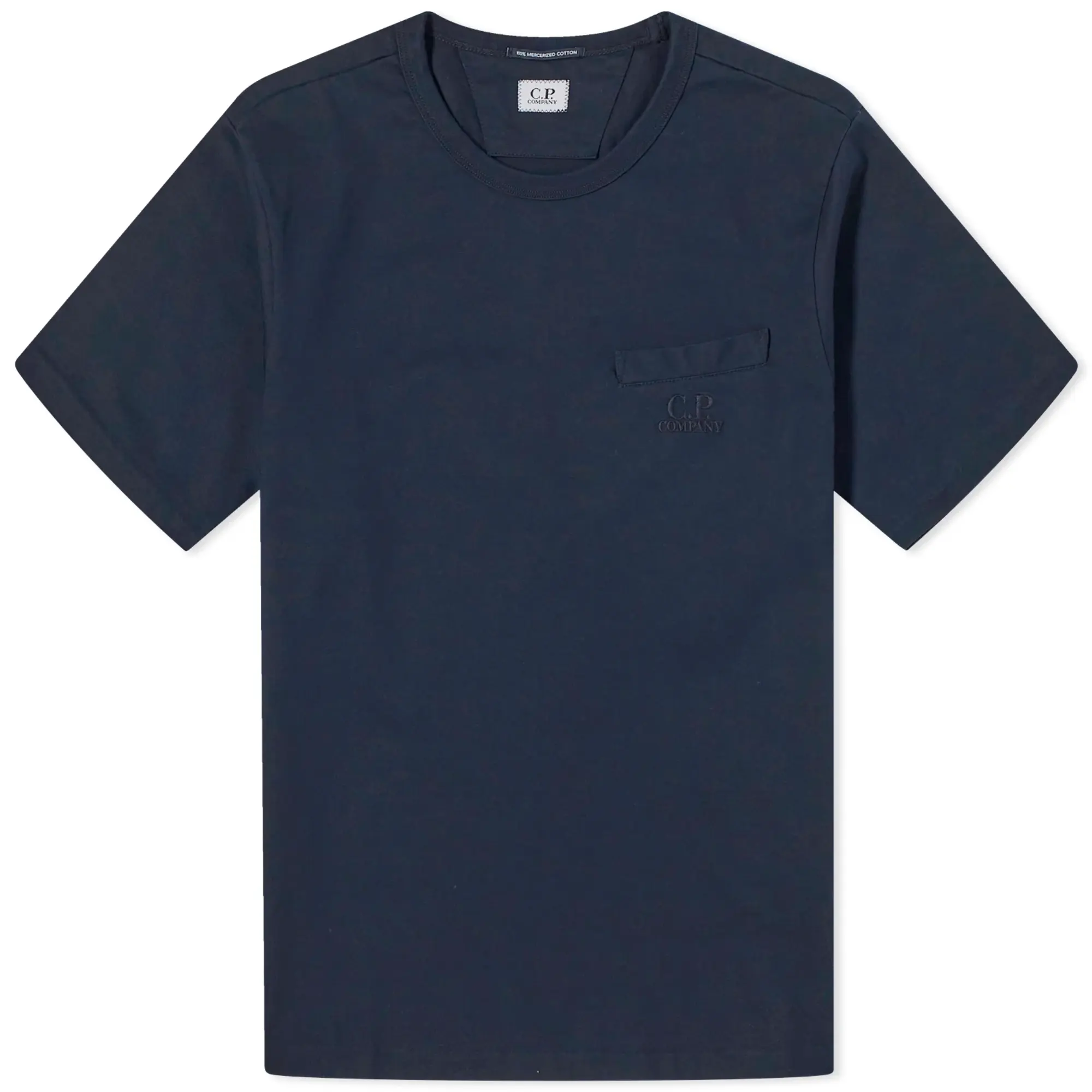 C.P. Company Men's 30/2 Mercerized Jersey Twisted Pocket T-Shirt Total Eclipse