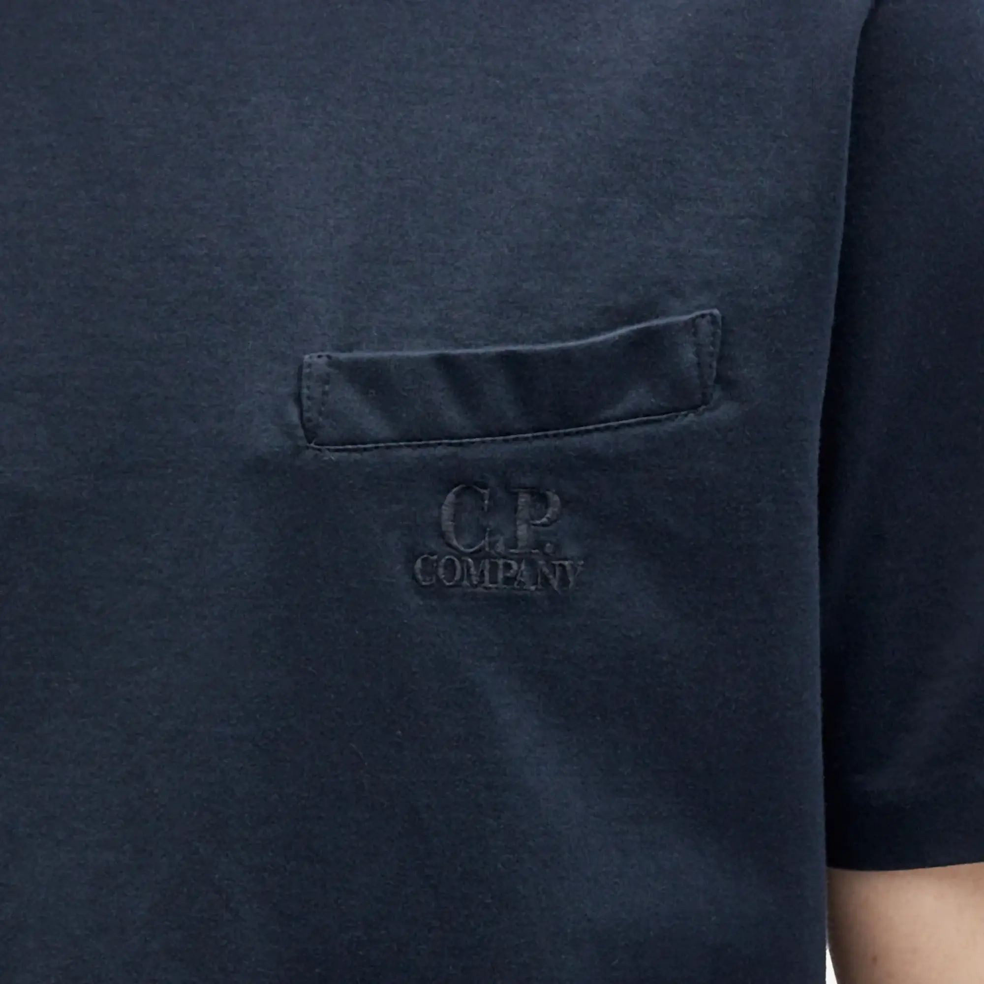 C.P. Company Men's 30/2 Mercerized Jersey Twisted Pocket T-Shirt Total Eclipse