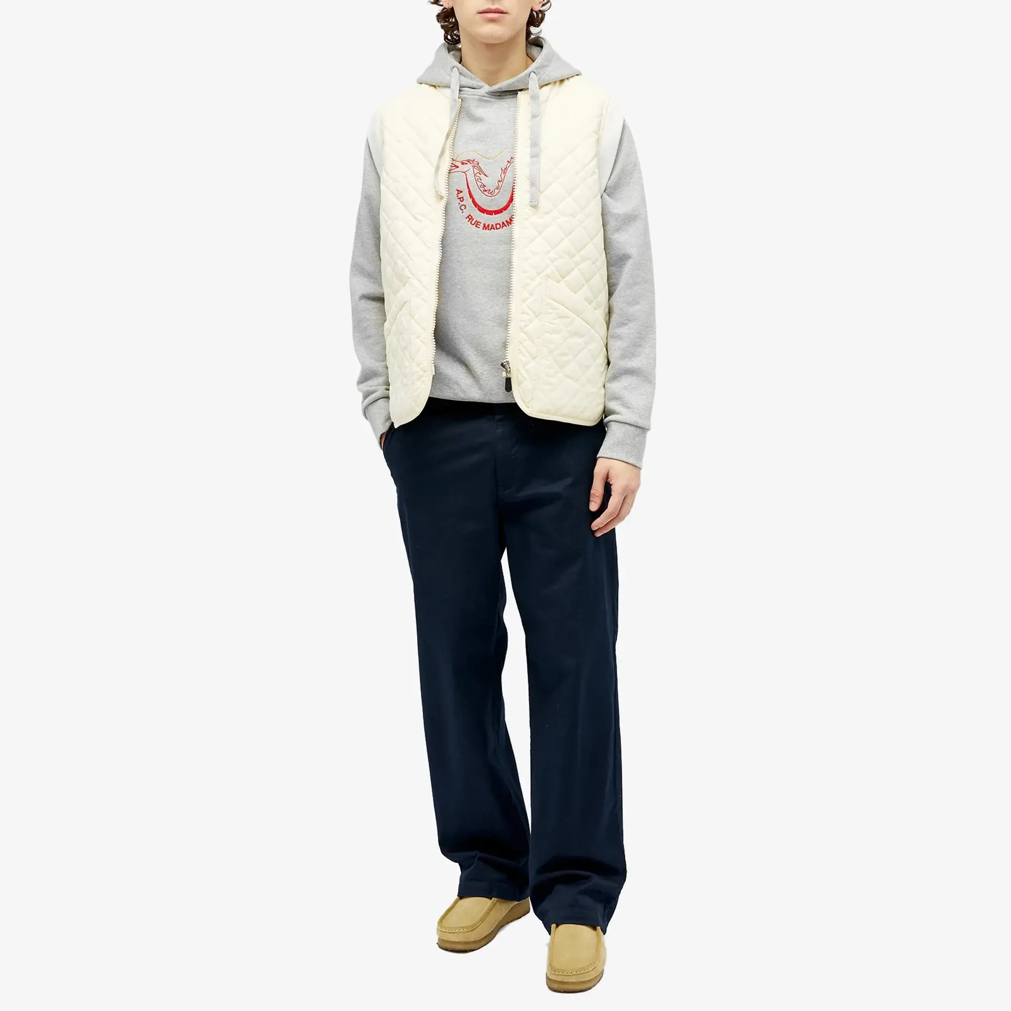 A.P.C. Men's CNY Luck Hoodie Heather Grey