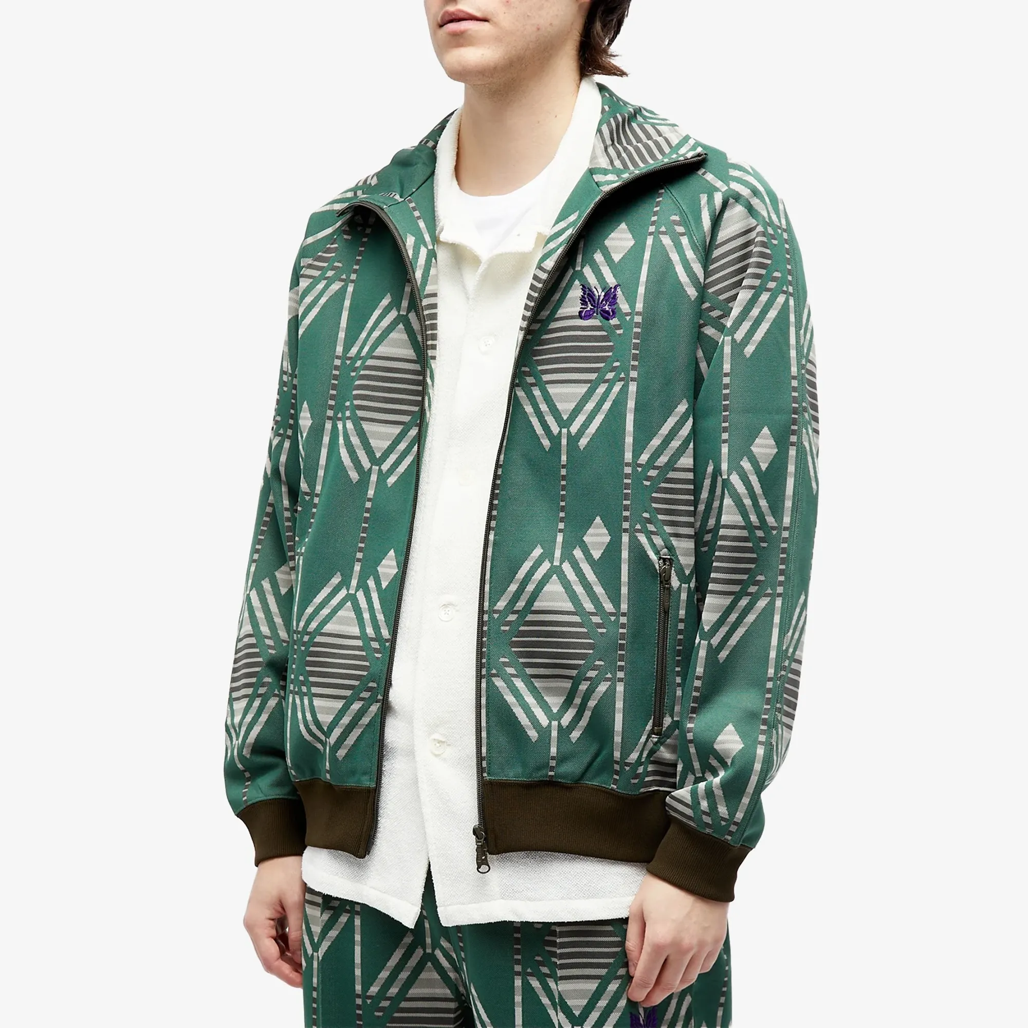 Needles Track Jacket Poly Jacquard NS242 Path