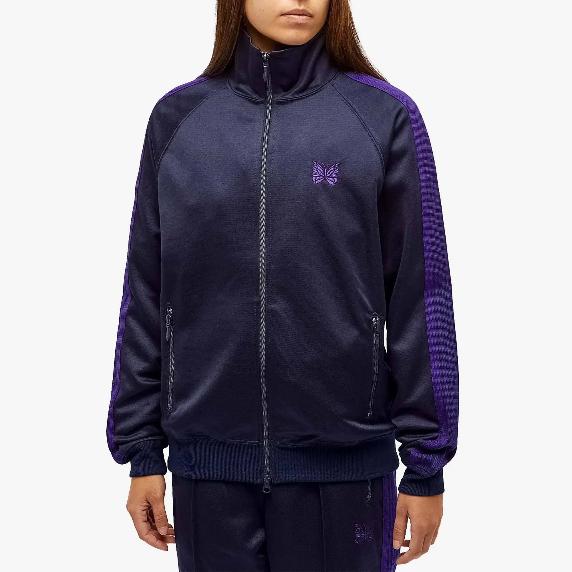 Needles Poly Smooth Track Jacket Navy | NS244-C | FOOTY.COM