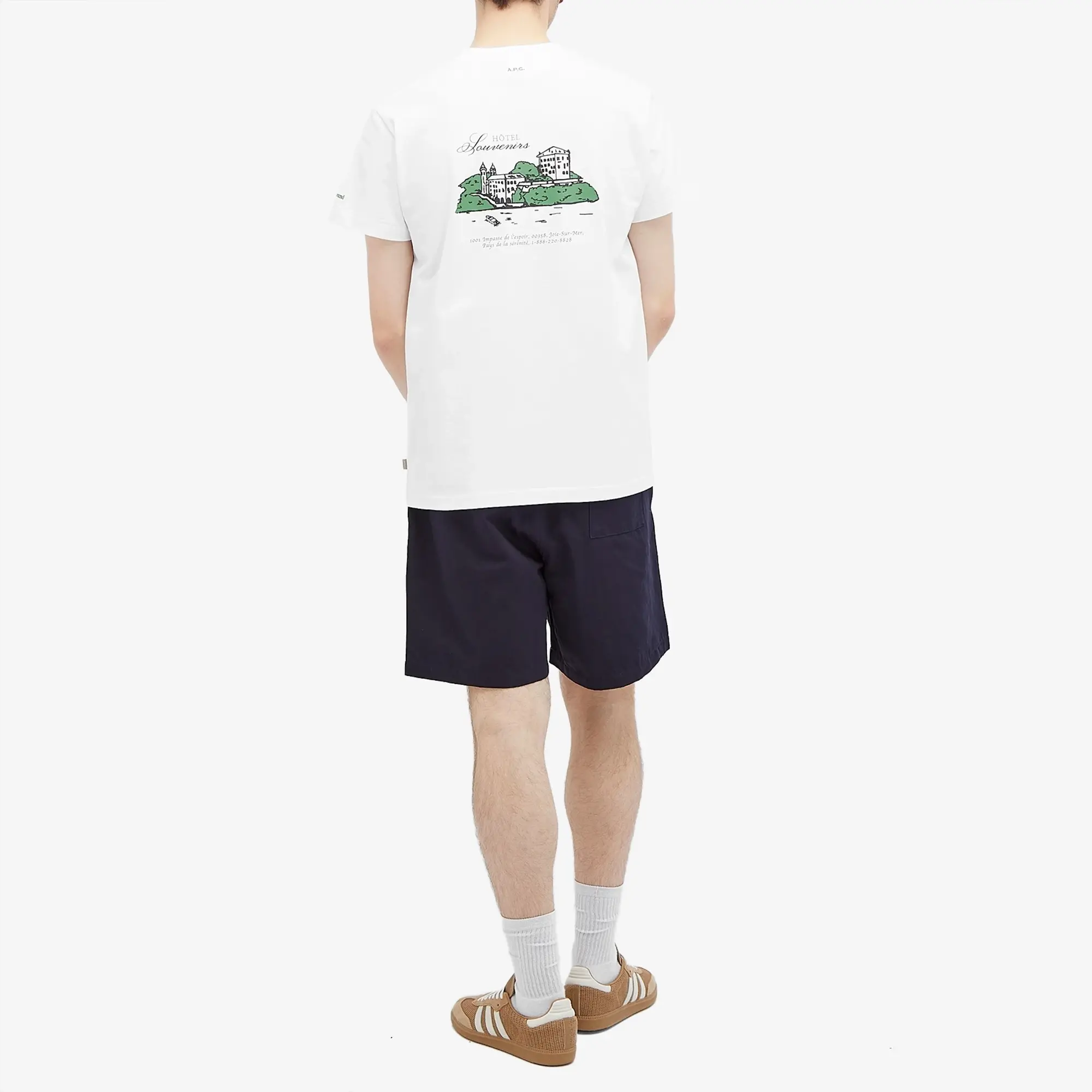A.P.C. Men's x JJJJound Hotel Souvenirs T-Shirt White