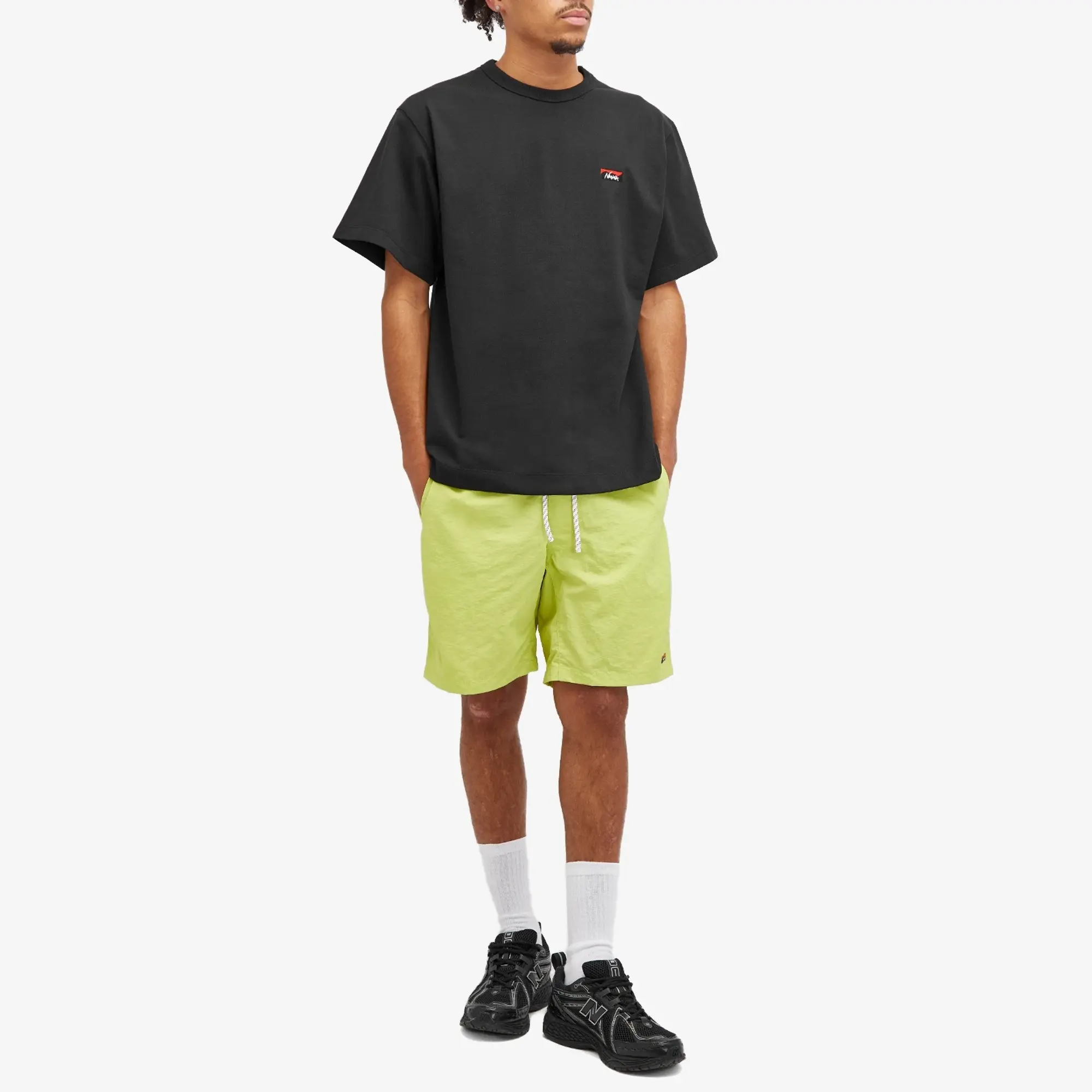 Nanga Men's Eco Hybrid Box Logo Embroidered T-Shirt Black