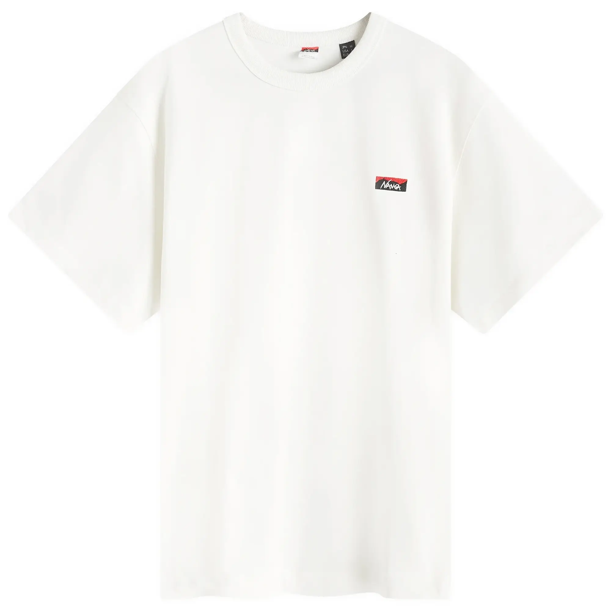 Nanga Men's Eco Hybrid Box Logo Embroidered T-Shirt White