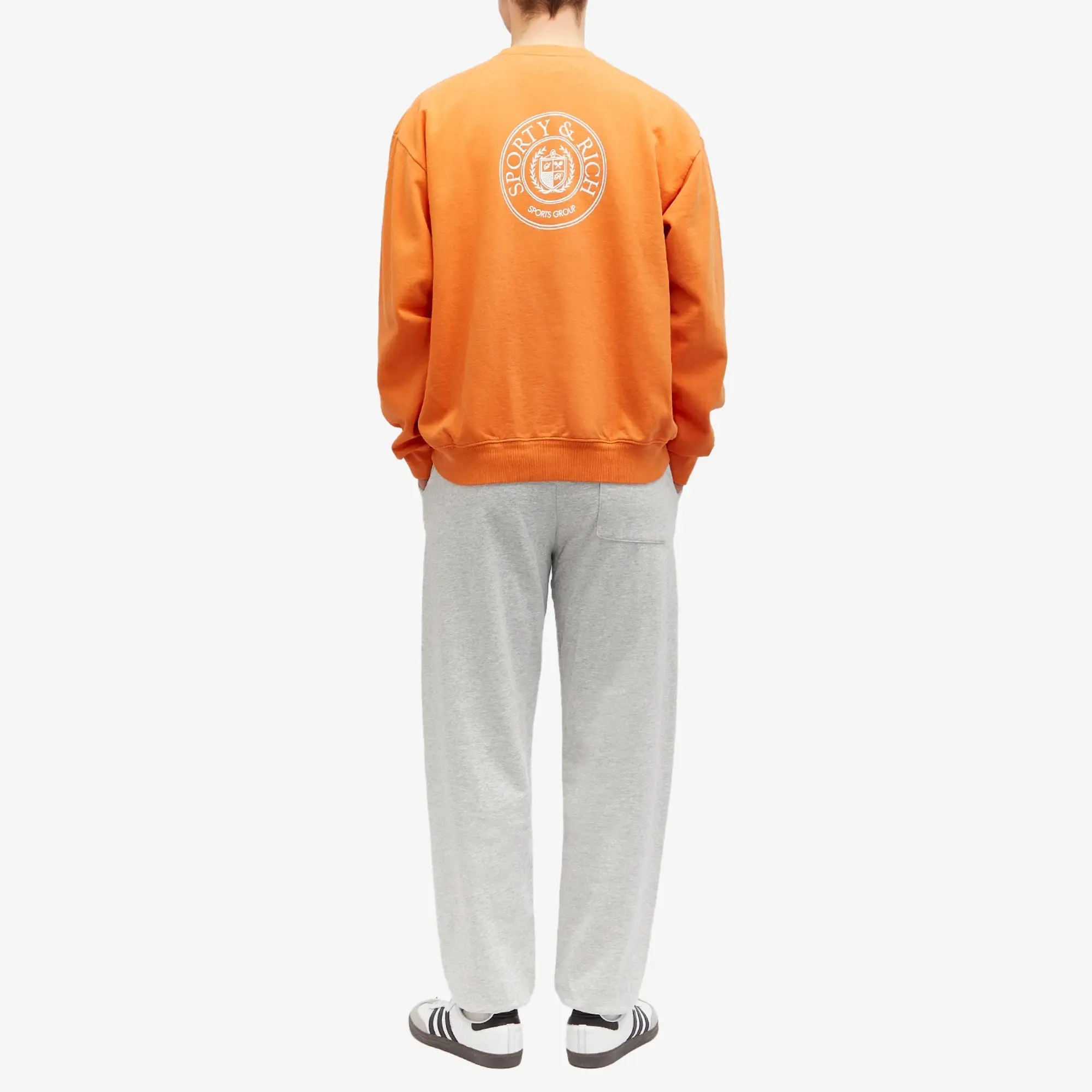 Sporty & Rich Men's Conneticut Crest Crew Sweat Squash