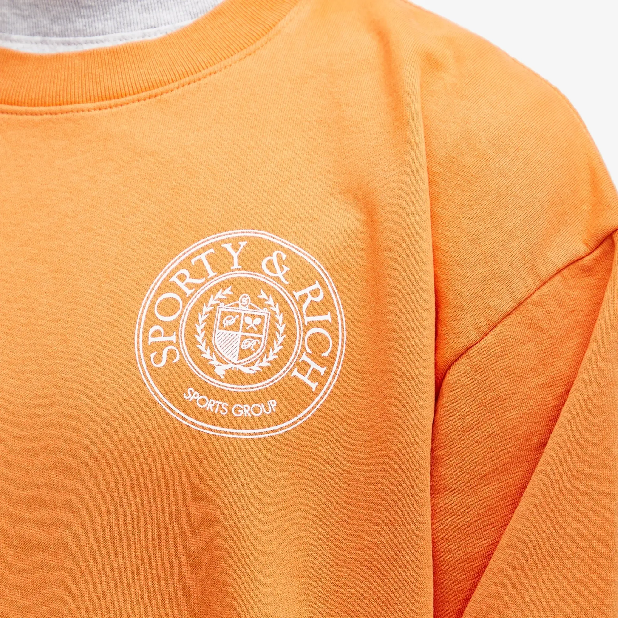 Sporty & Rich Men's Conneticut Crest Crew Sweat Squash