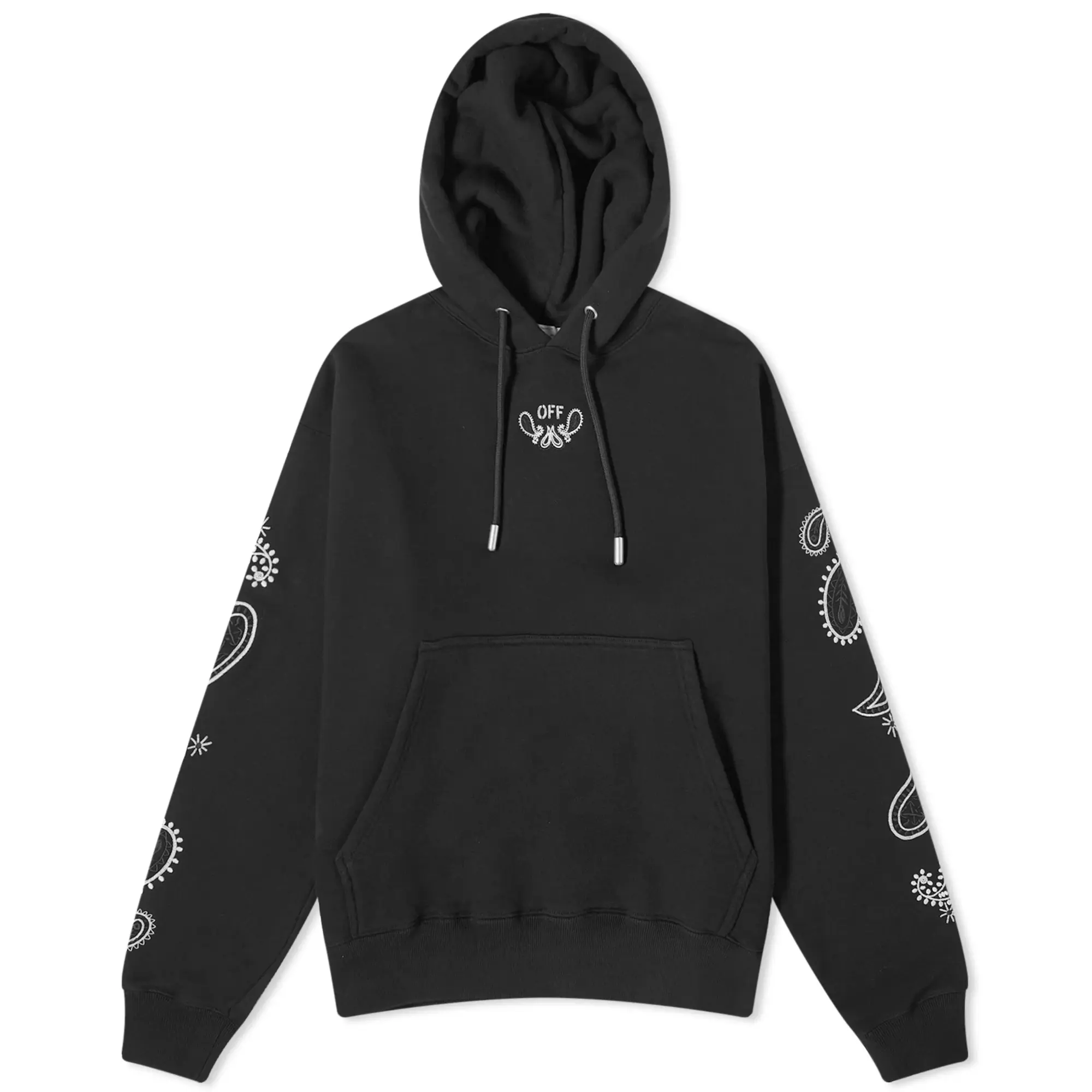 Off-White Men's Bandana Arrow Popover Hoody Black/White