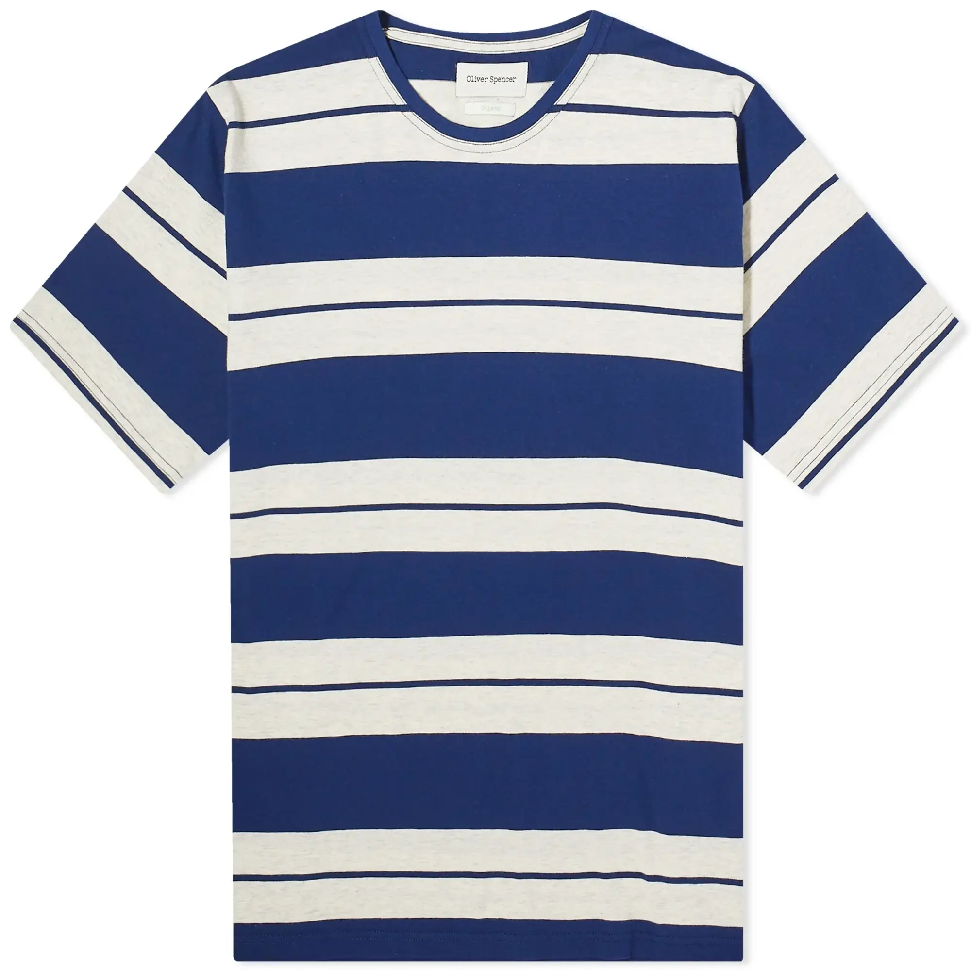 Champion Oliver Spencer Men's Stripe Conduit T-Shirt Navy