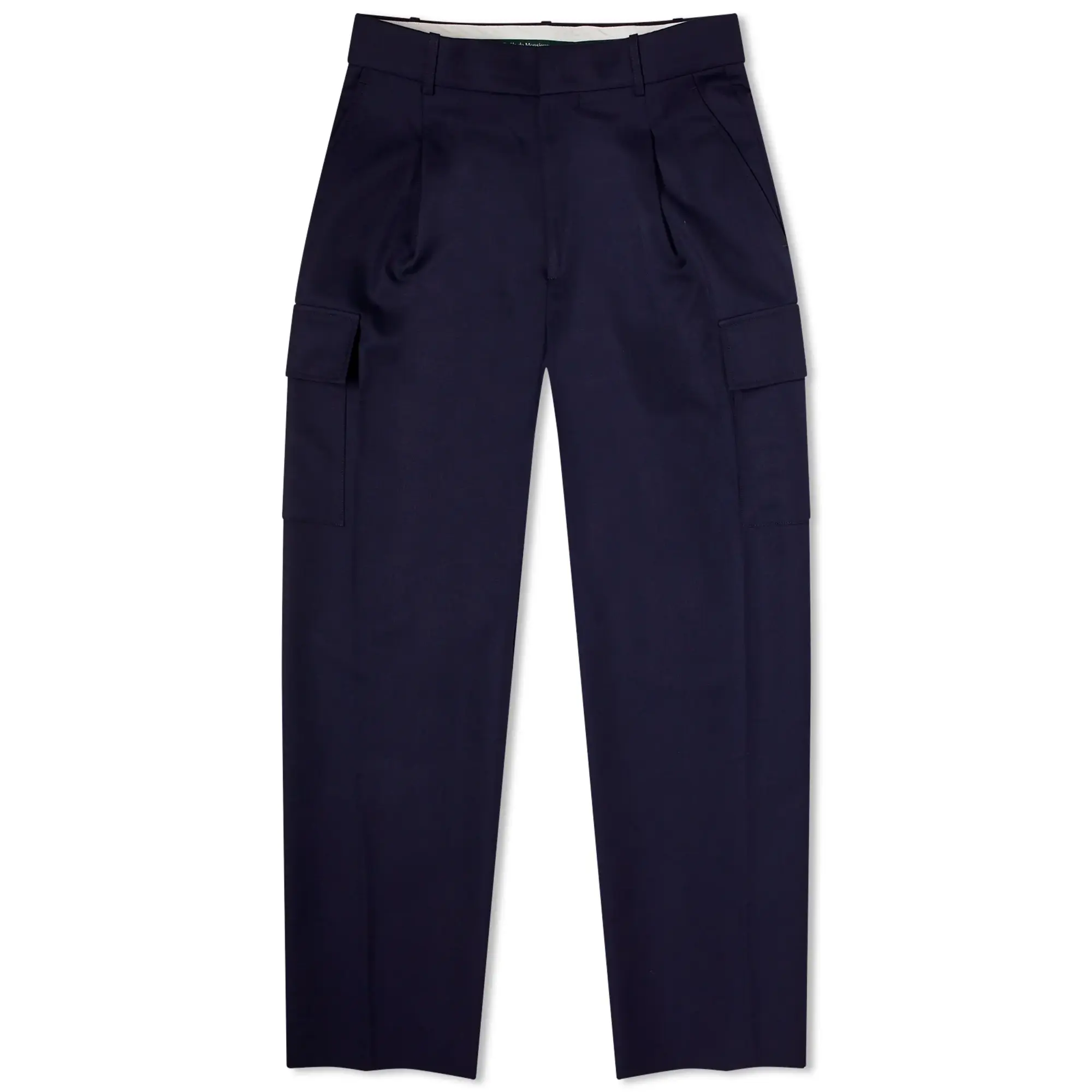 Drôle de Monsieur Men's Wool Cargo Trousers Navy