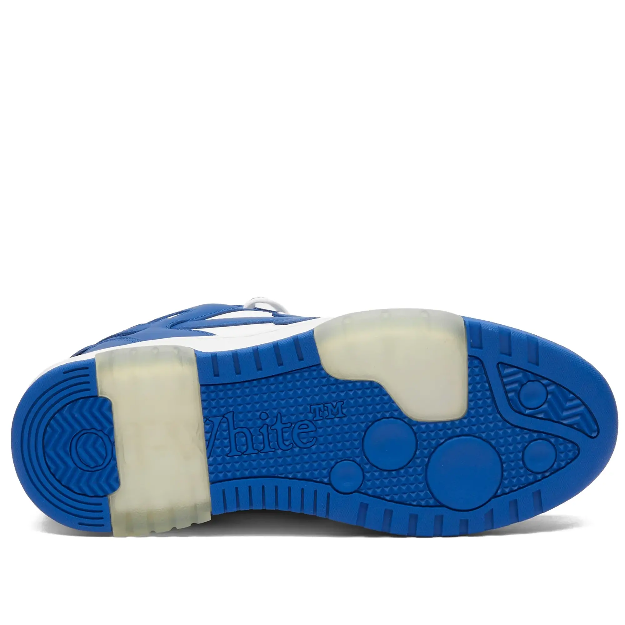 Off-White Women's Out Of Office Calf Leather Sneakers White/Navy Blue