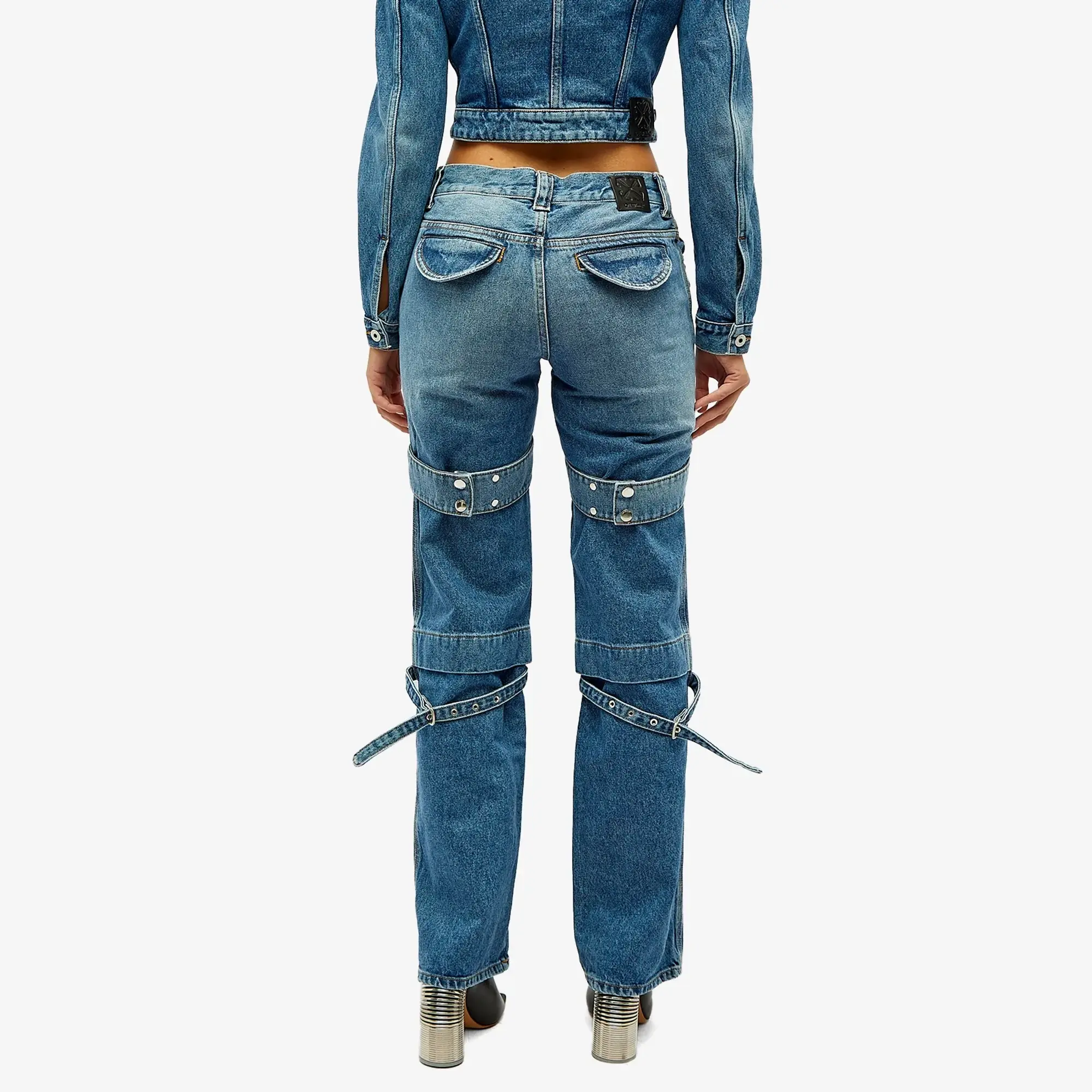Off-White Women's Cargo Zip Pant Blue