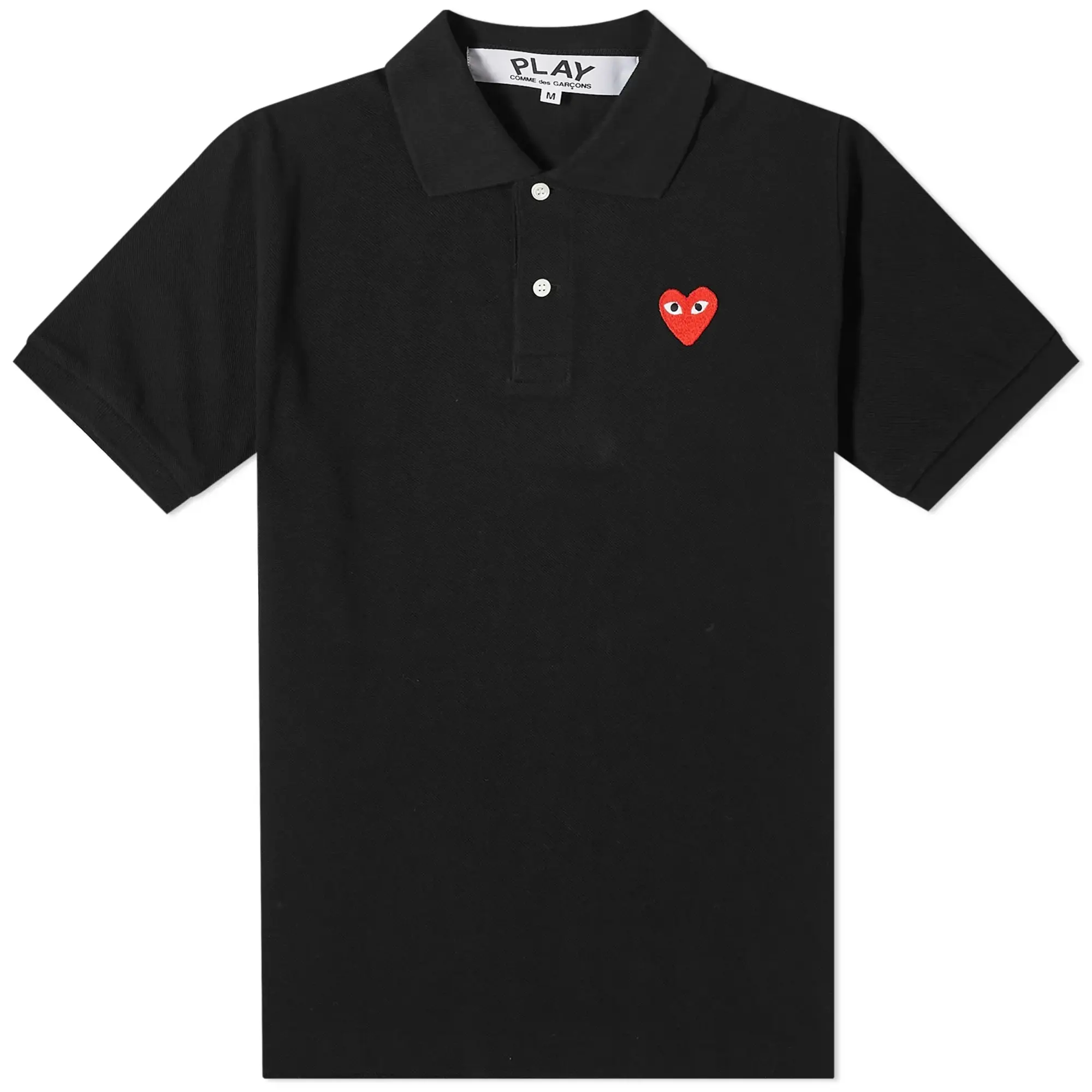 Comme des Garçons Play Men's Red Heart Polo Black/Red