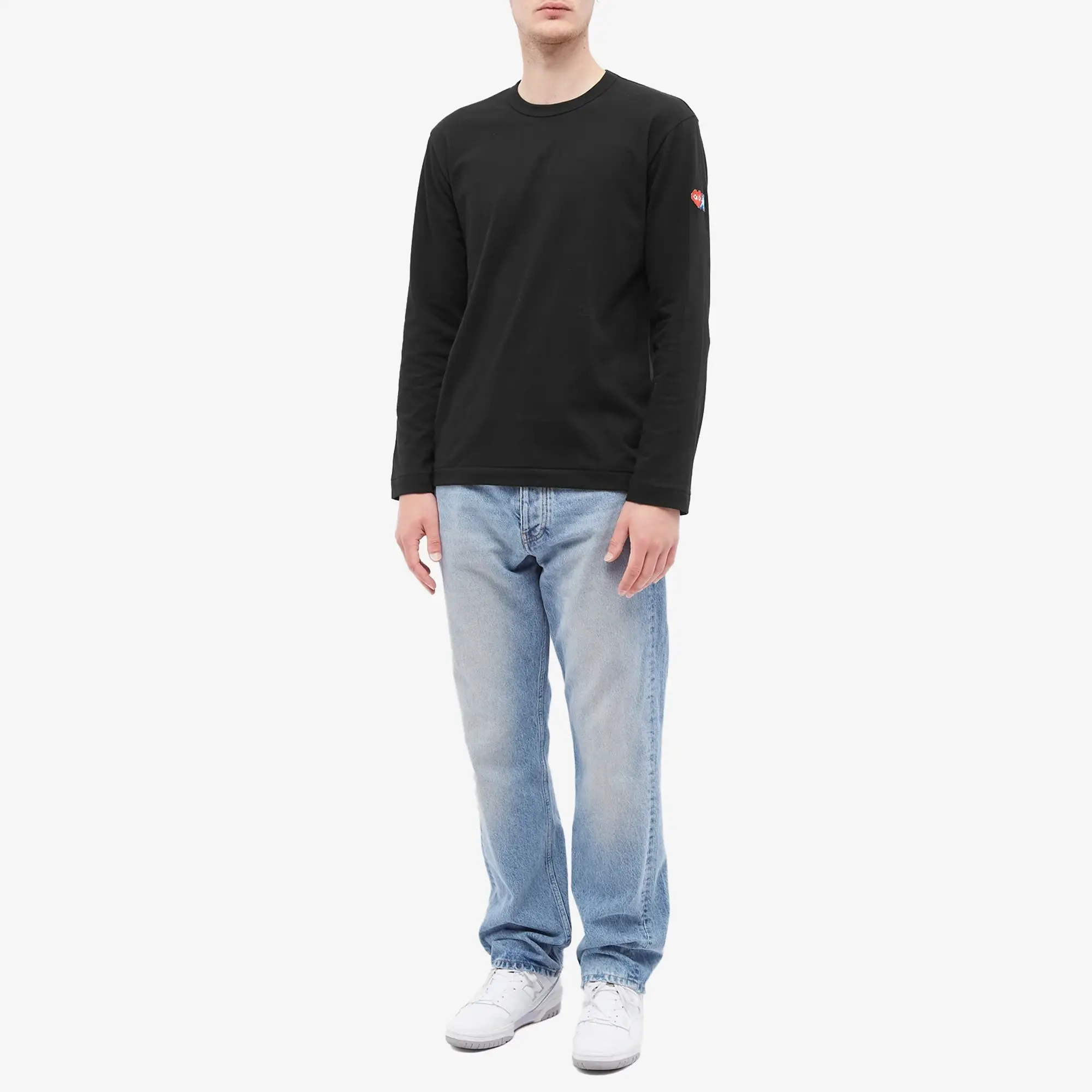 Comme des Garçons Play Men's Long Sleeve Invader T-Shirt Black