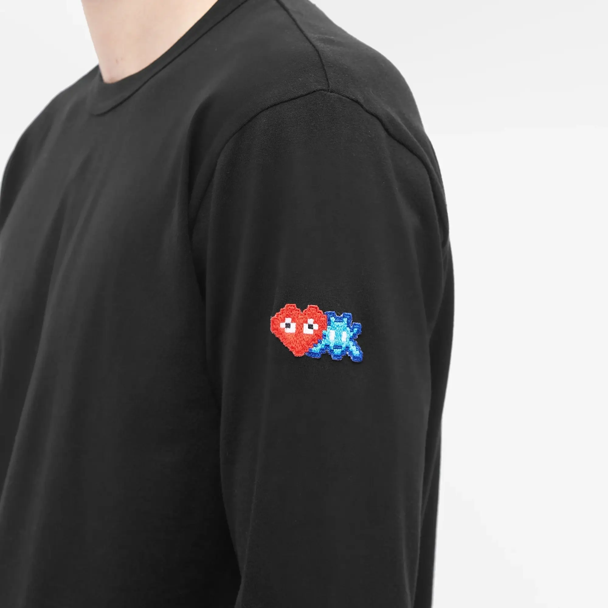 Comme des Garçons Play Men's Long Sleeve Invader T-Shirt Black