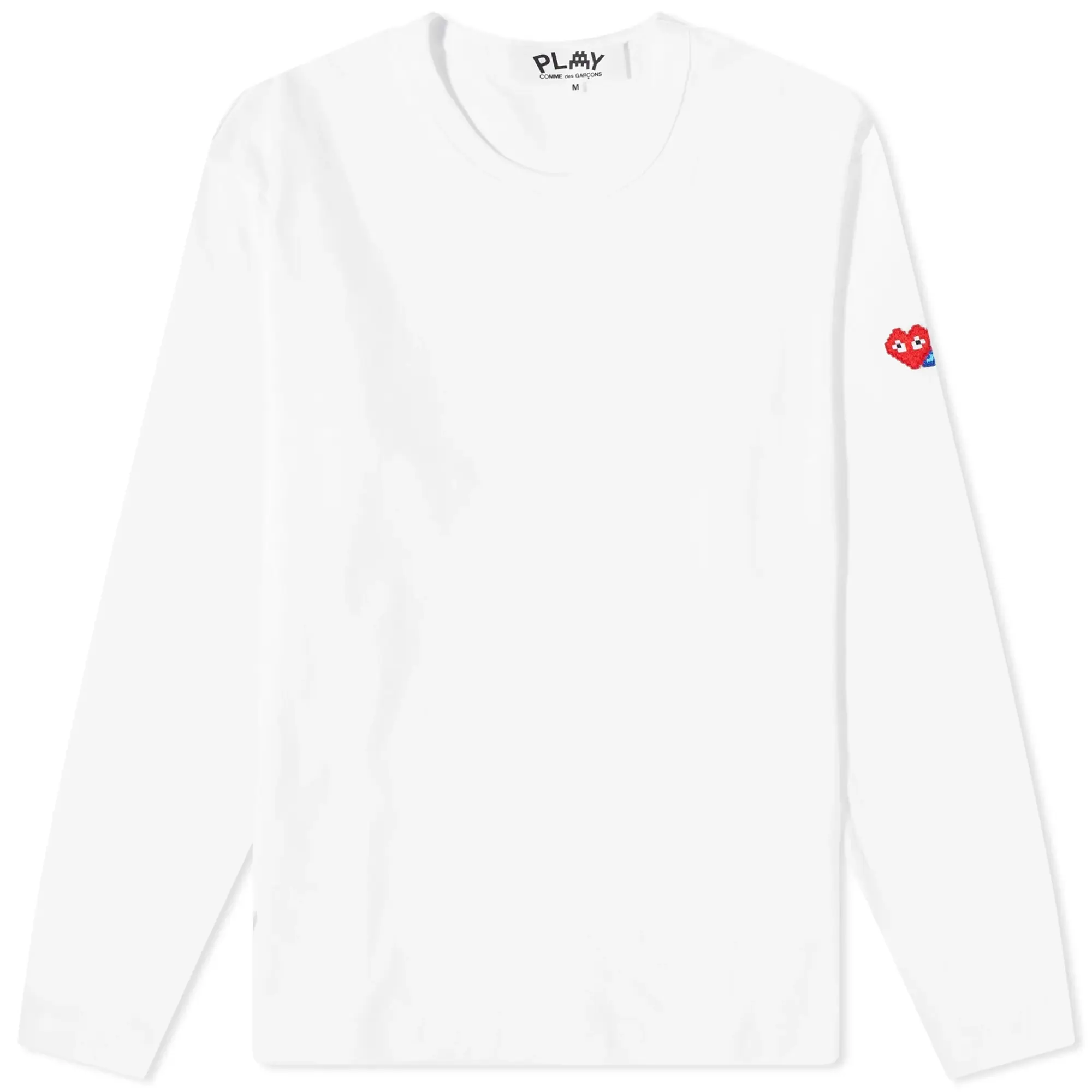 Comme des Garçons Play Men's Long Sleeve Invader T-Shirt White