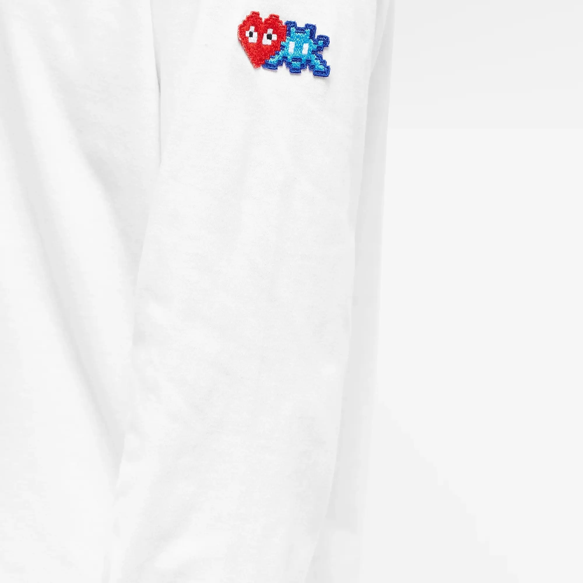 Comme des Garçons Play Men's Long Sleeve Invader T-Shirt White