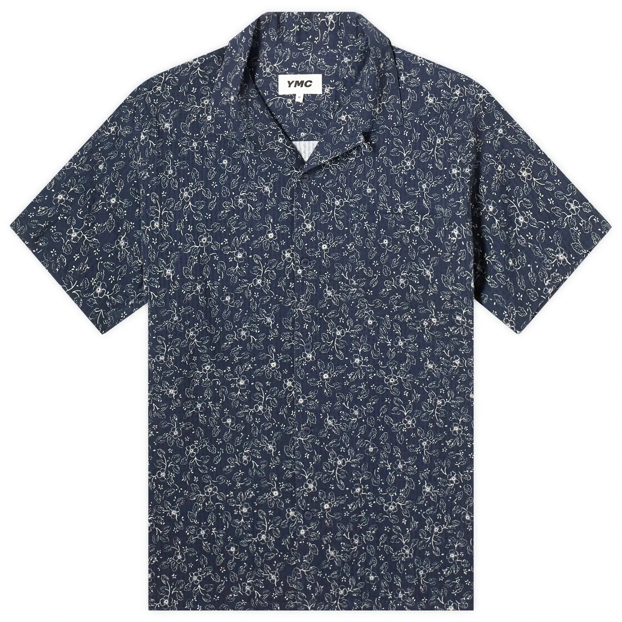 YMC Men's Malick Vacation Shirt Navy/Ecru