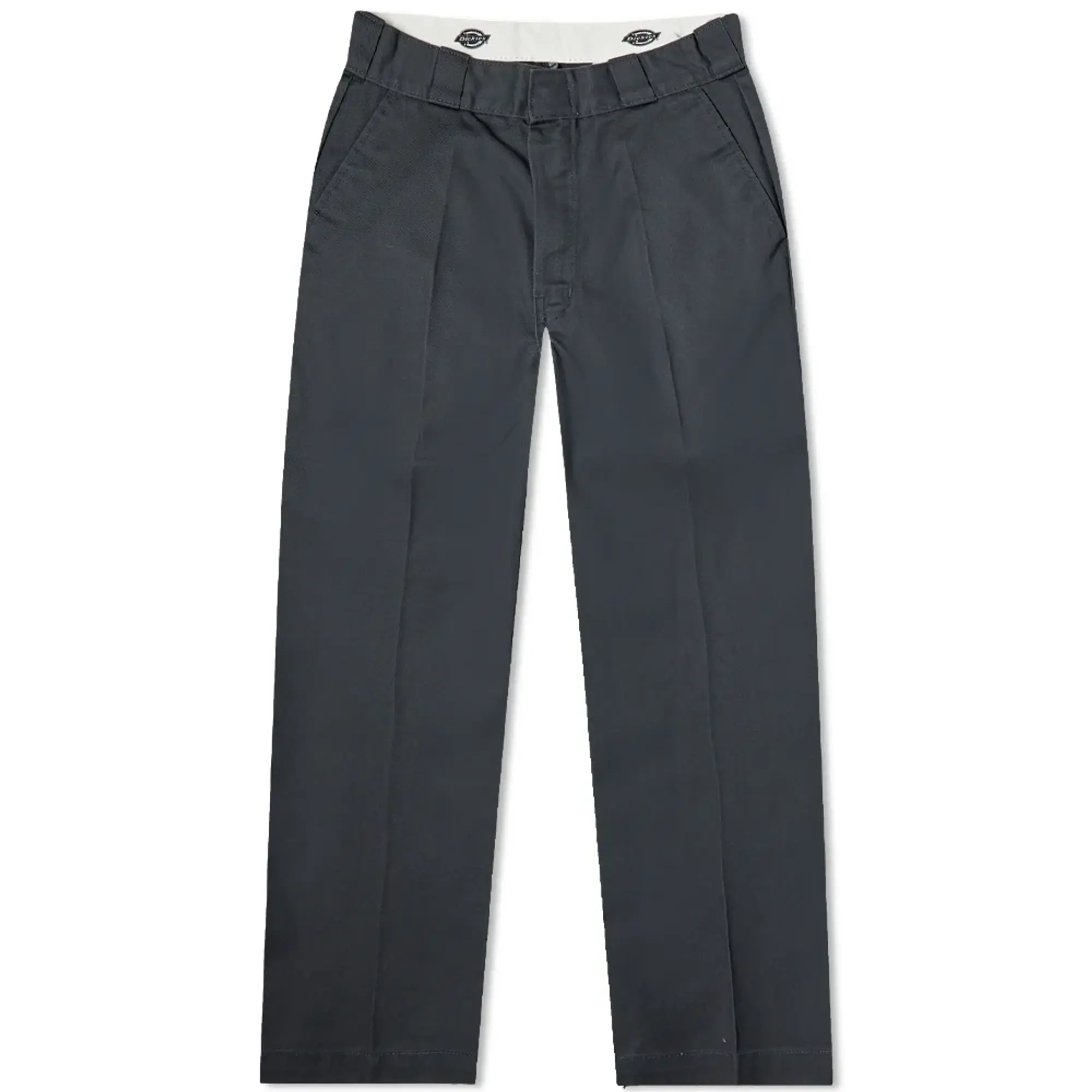 Dickies Elizaville Mid Rise Straight Leg Trousers In Charcoal Grey
