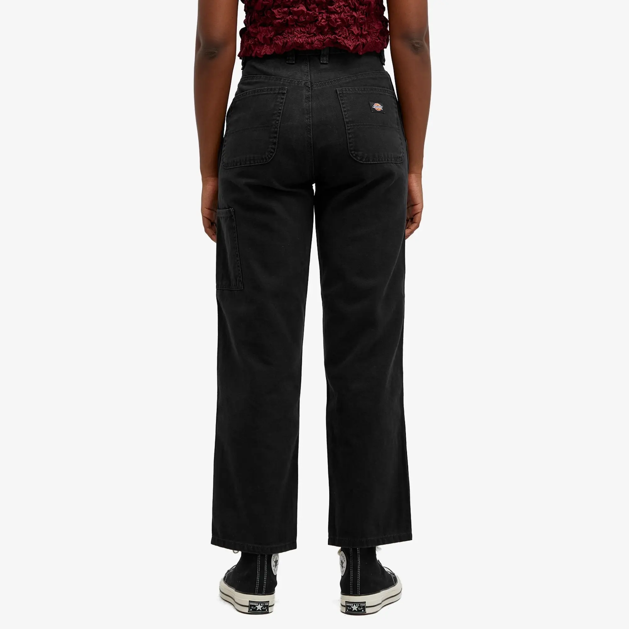 Dickies Duck Canvas Carpenter Trousers In Black