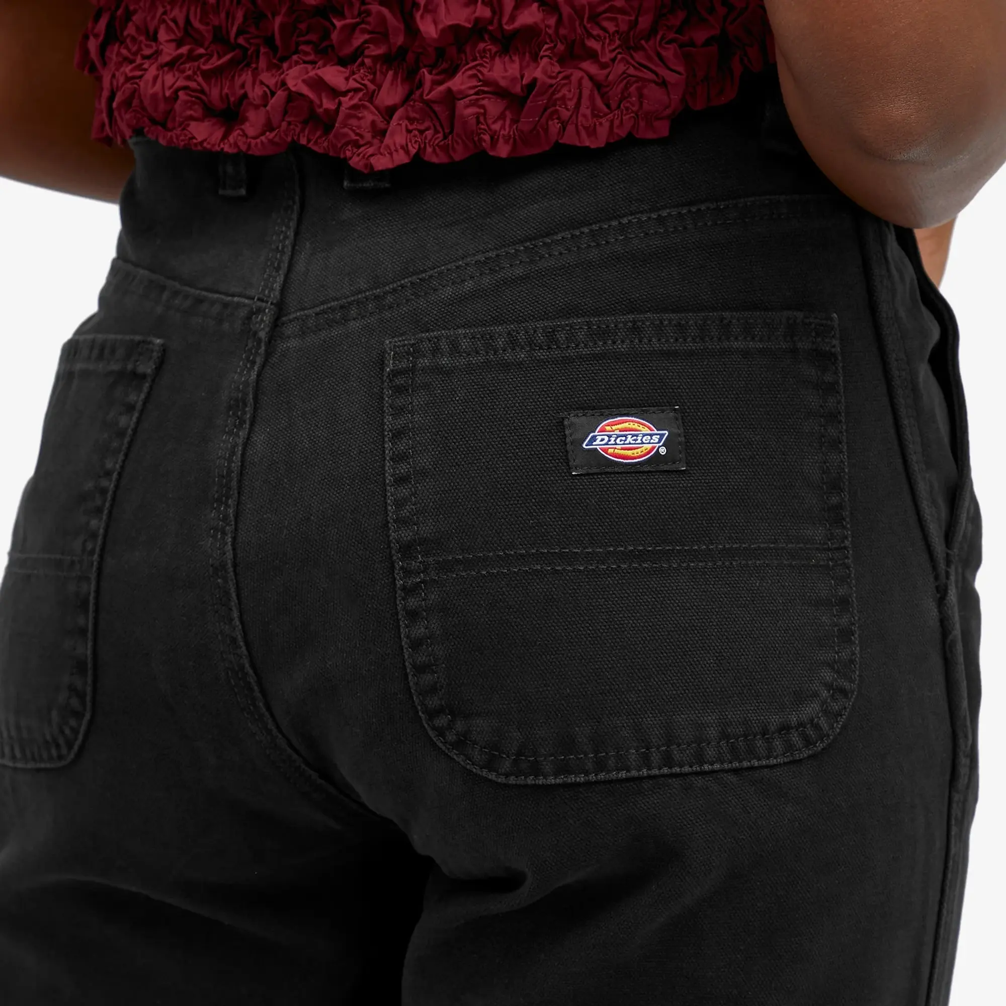 Dickies Duck Canvas Carpenter Trousers In Black