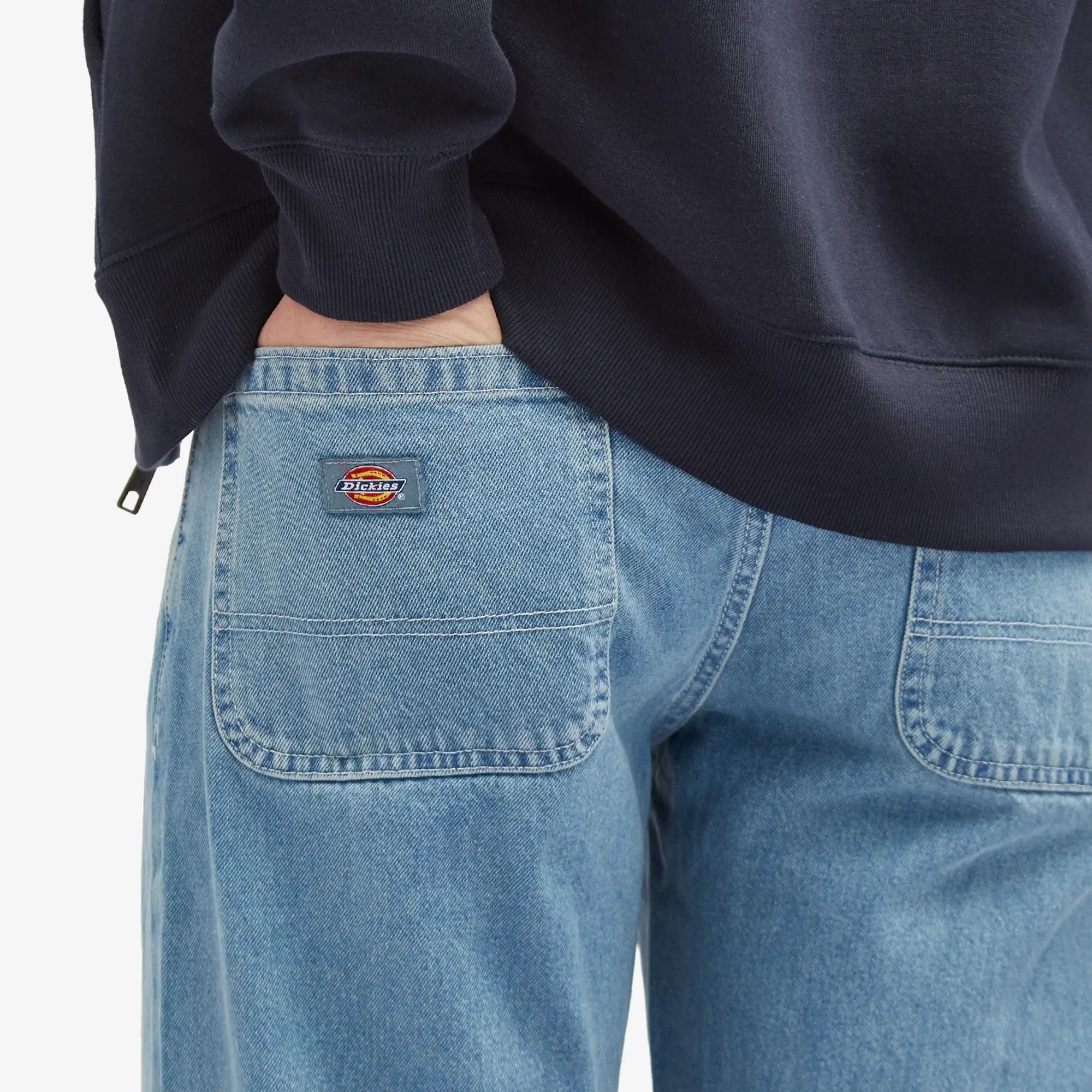 Dickies Men's Denim Double Knee Pants Light Wash