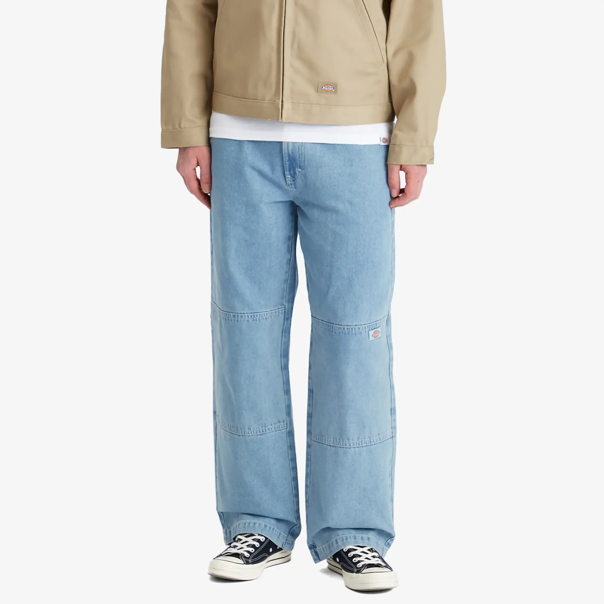 Dickies Men's Denim Double Knee Pants Light Wash