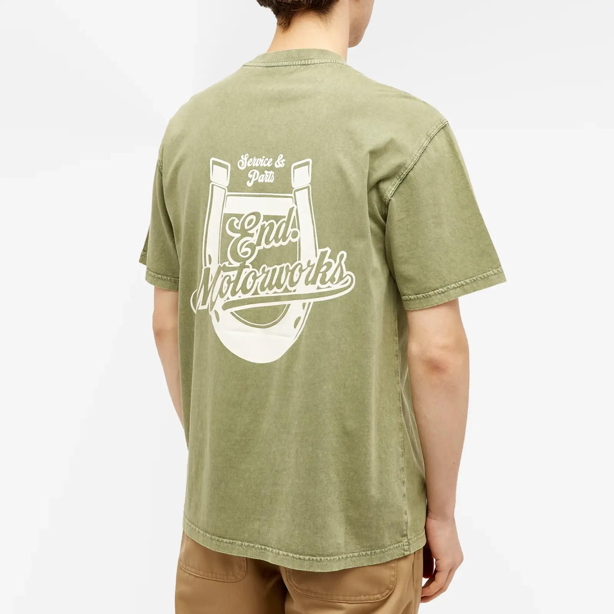 Dickies Men's END. x Dickies Men's 'Motorworks' T-Shirt Dark Olive