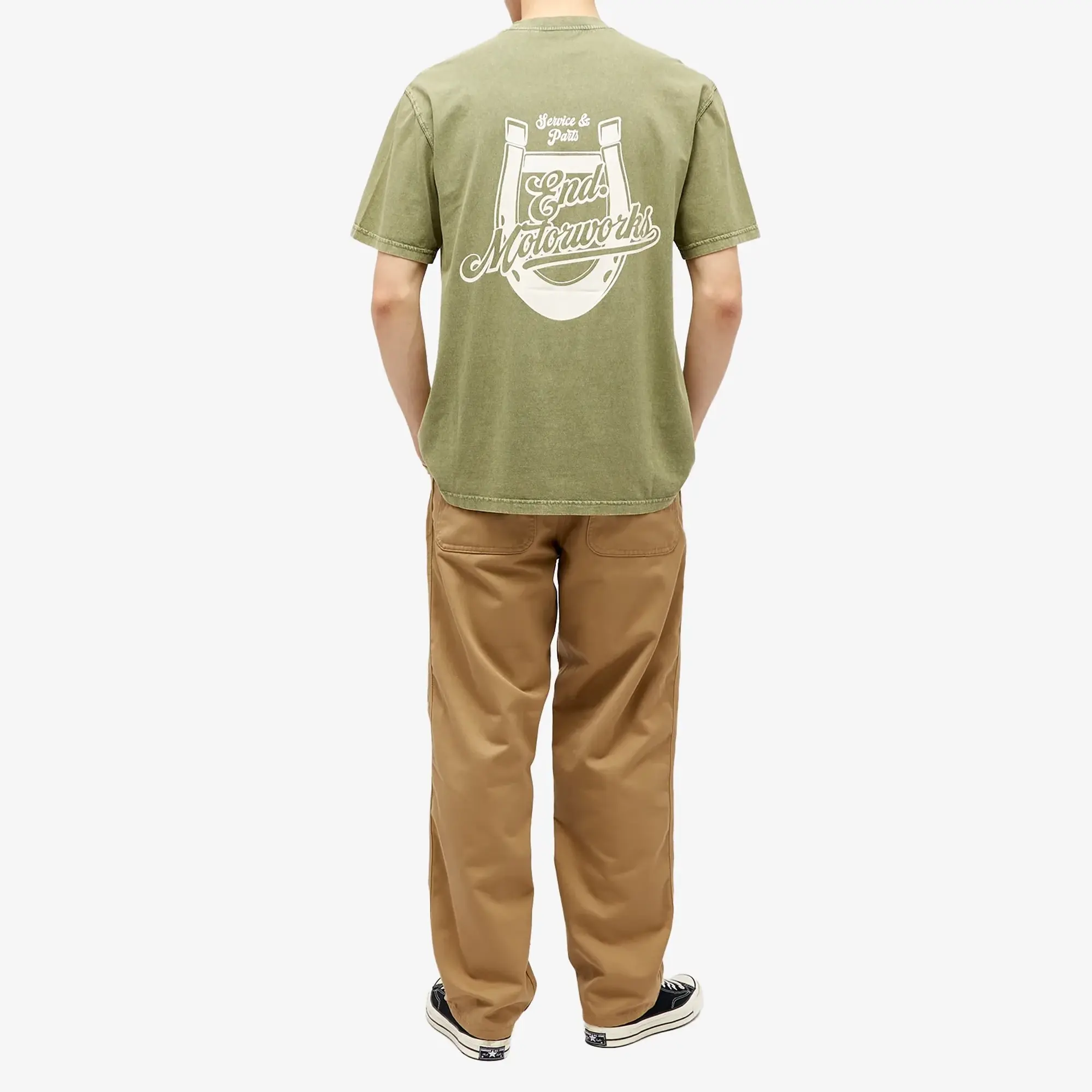 Dickies Men's END. x Dickies Men's 'Motorworks' T-Shirt Dark Olive