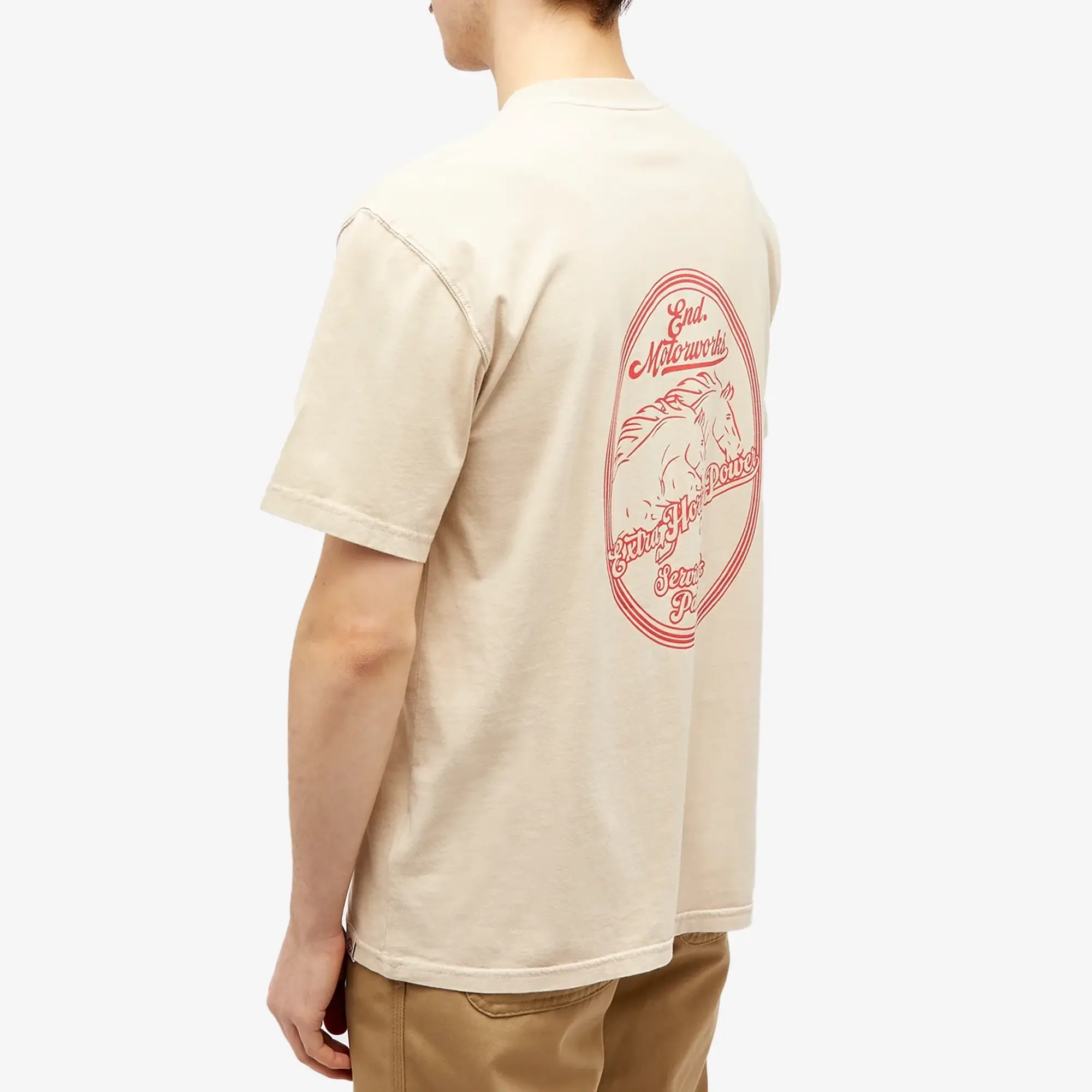 Dickies Men's END. x Dickies Men's 'Motorworks' Horespower T-Shirt Whitecap Grey