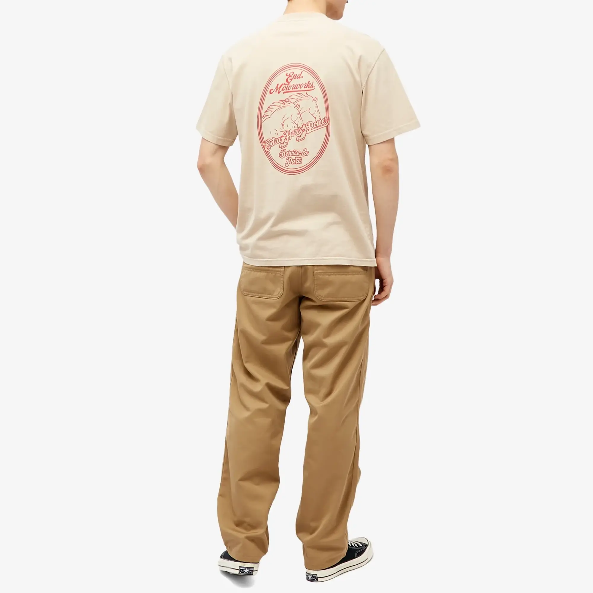 Dickies Men's END. x Dickies Men's 'Motorworks' Horespower T-Shirt Whitecap Grey