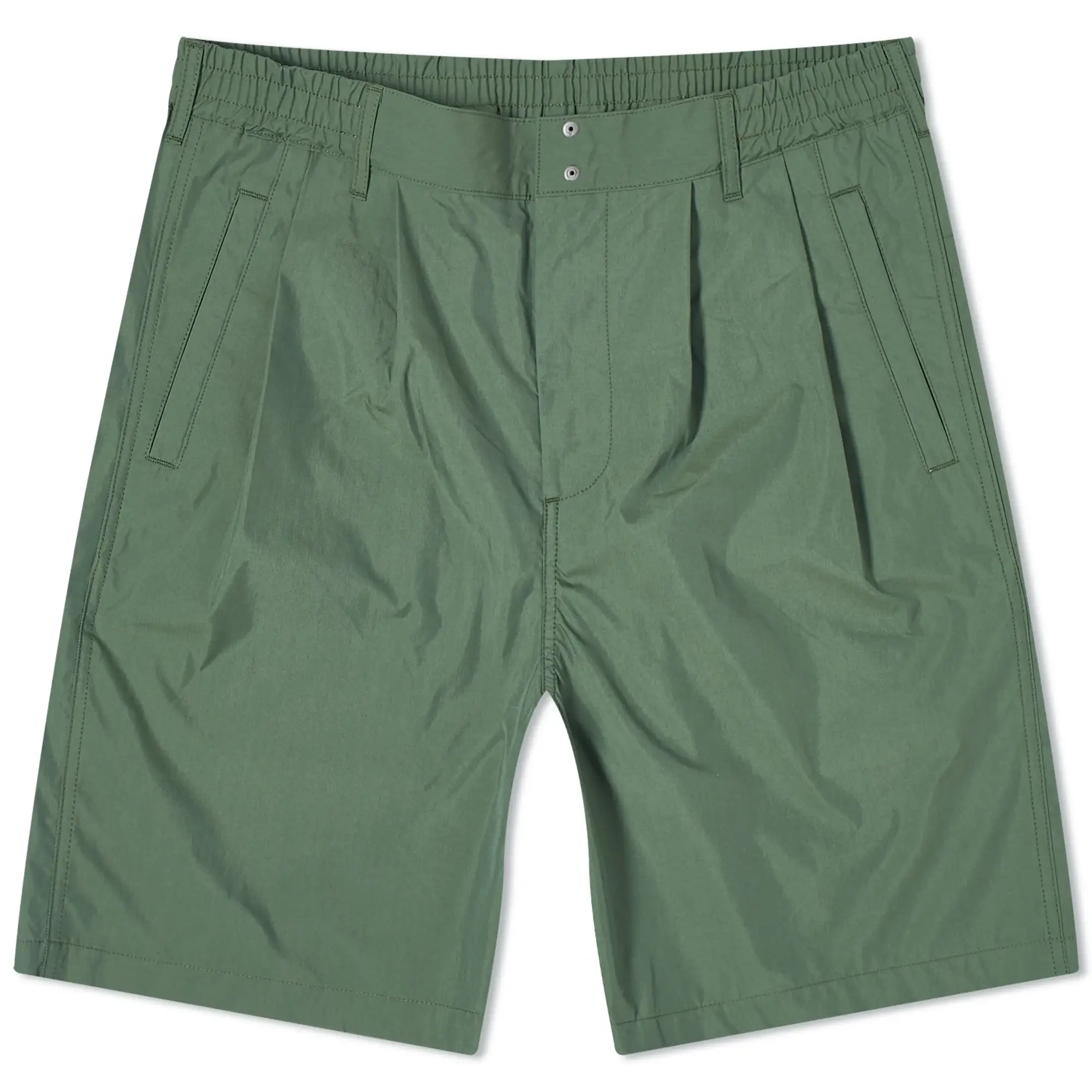 Garbstore Men's Pleated Wide Easy Shorts Green