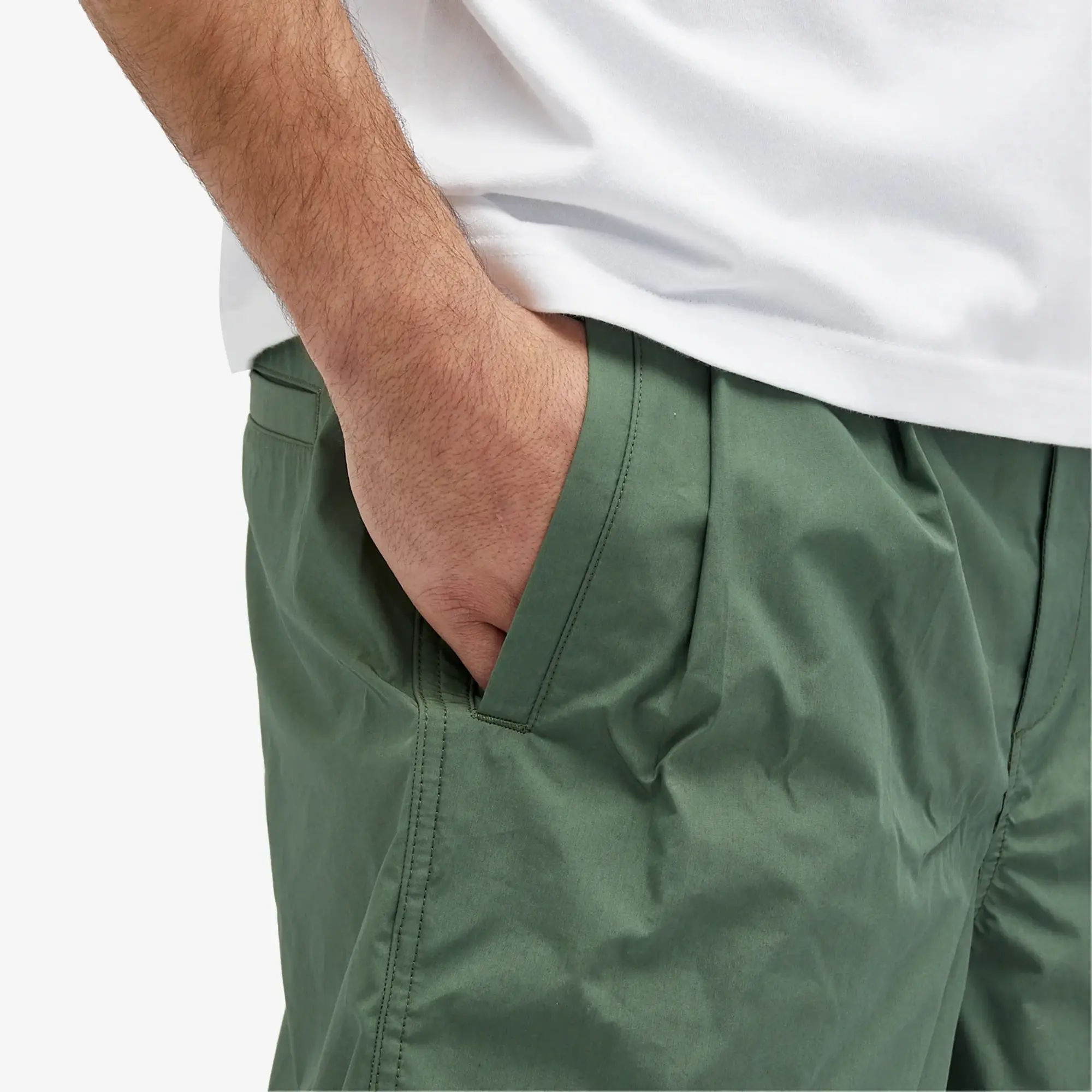 Garbstore Men's Pleated Wide Easy Shorts Green