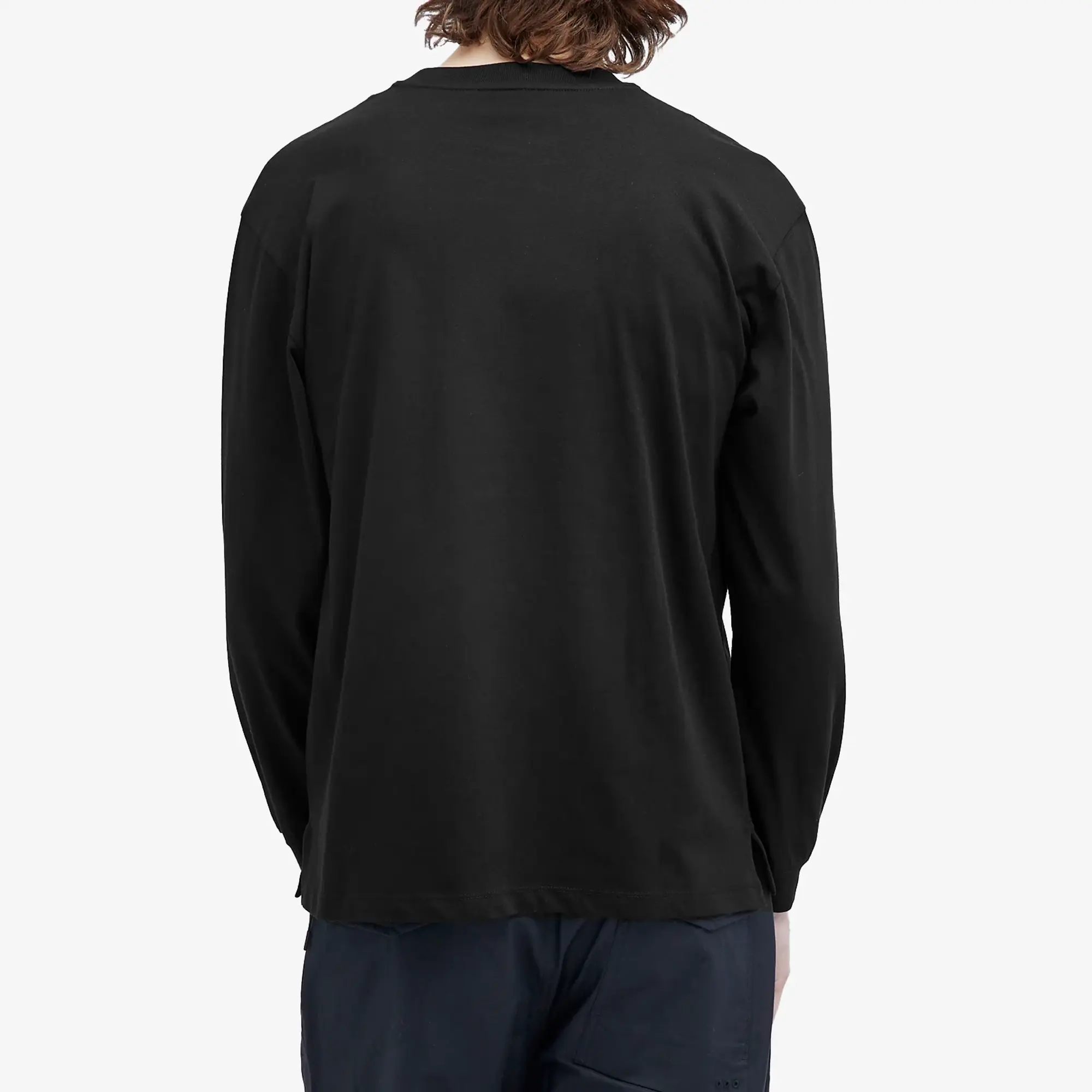 RASSVET Men's Pocket Tag Long Sleeve T-Shirt Black