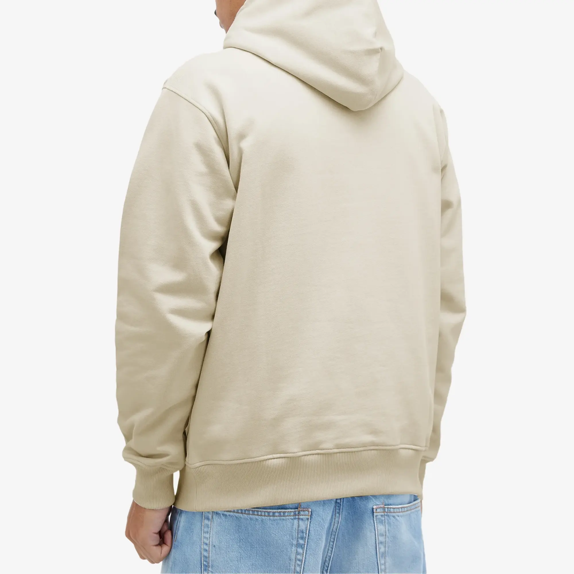 Drôle De Monsieur Le Hoodie Slogan Poche Classique Men Hoodies Beige