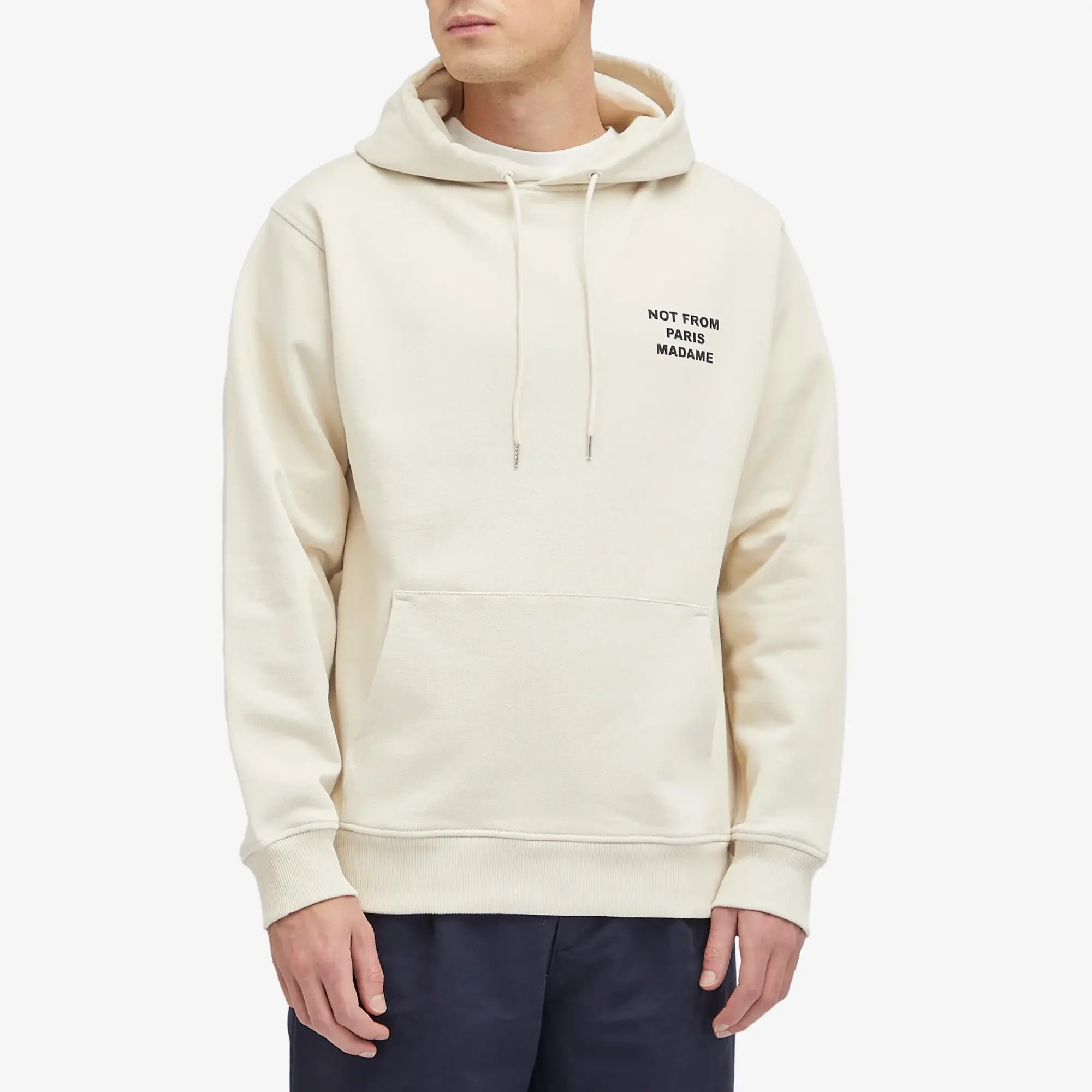 Drôle de Monsieur Men's Not Form Paris Madame Slogan Hoodie Mastic