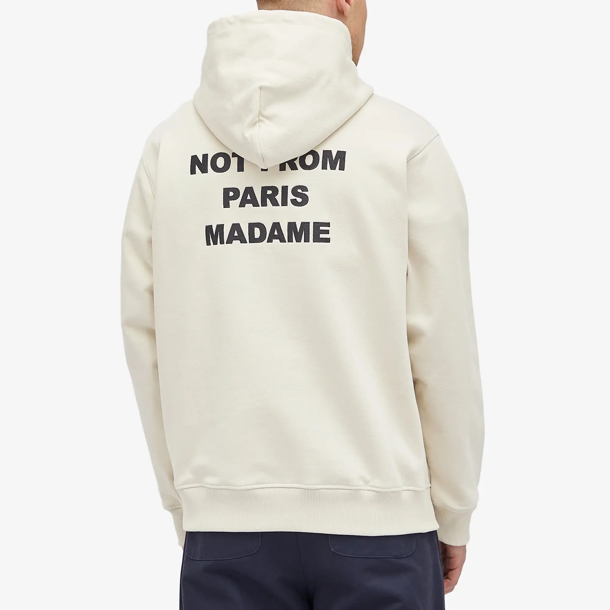 Drôle de Monsieur Men's Not Form Paris Madame Slogan Hoodie Mastic