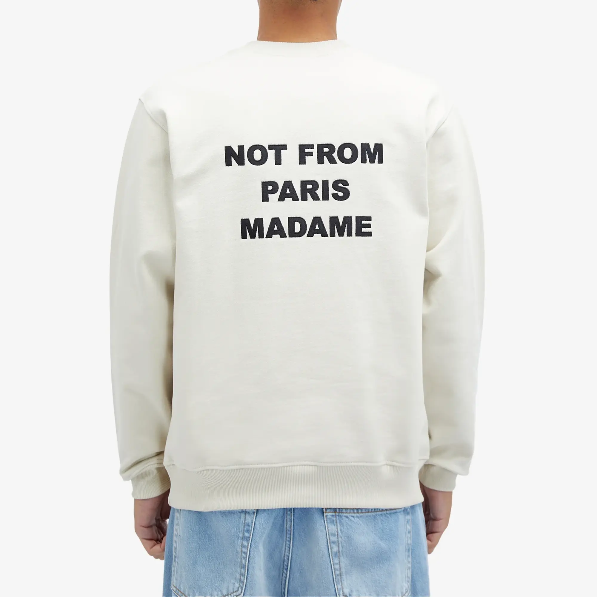 Drôle De Monsieur Le Sweatshirt Slogan Men Hoodies Beige