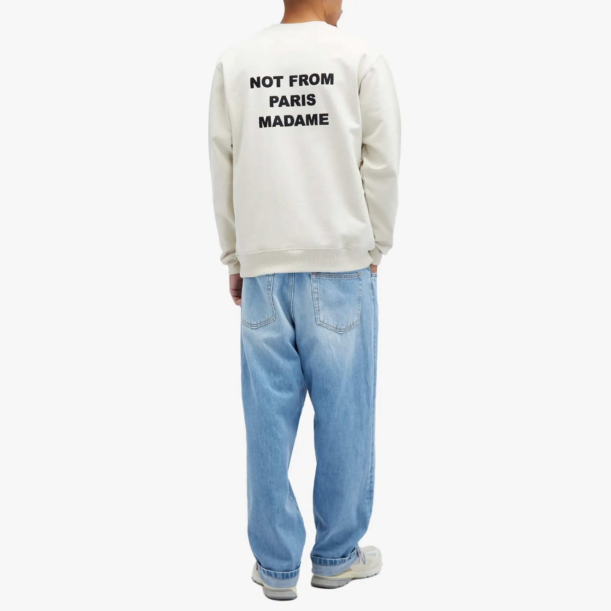 Drôle De Monsieur Le Sweatshirt Slogan Men Hoodies Beige
