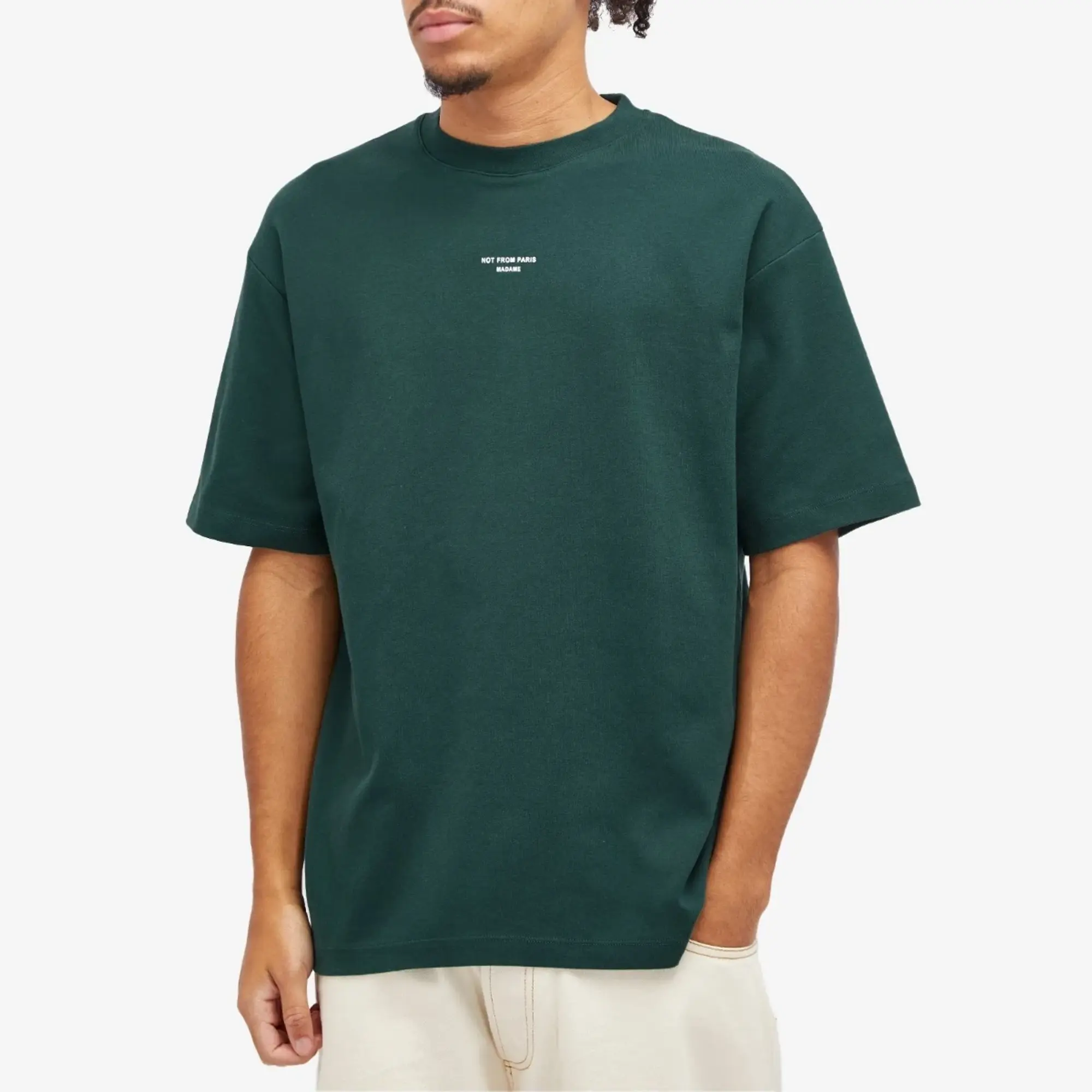 Drôle de Monsieur Men's Not From Paris Madame Classic T-Shirt Dark Green