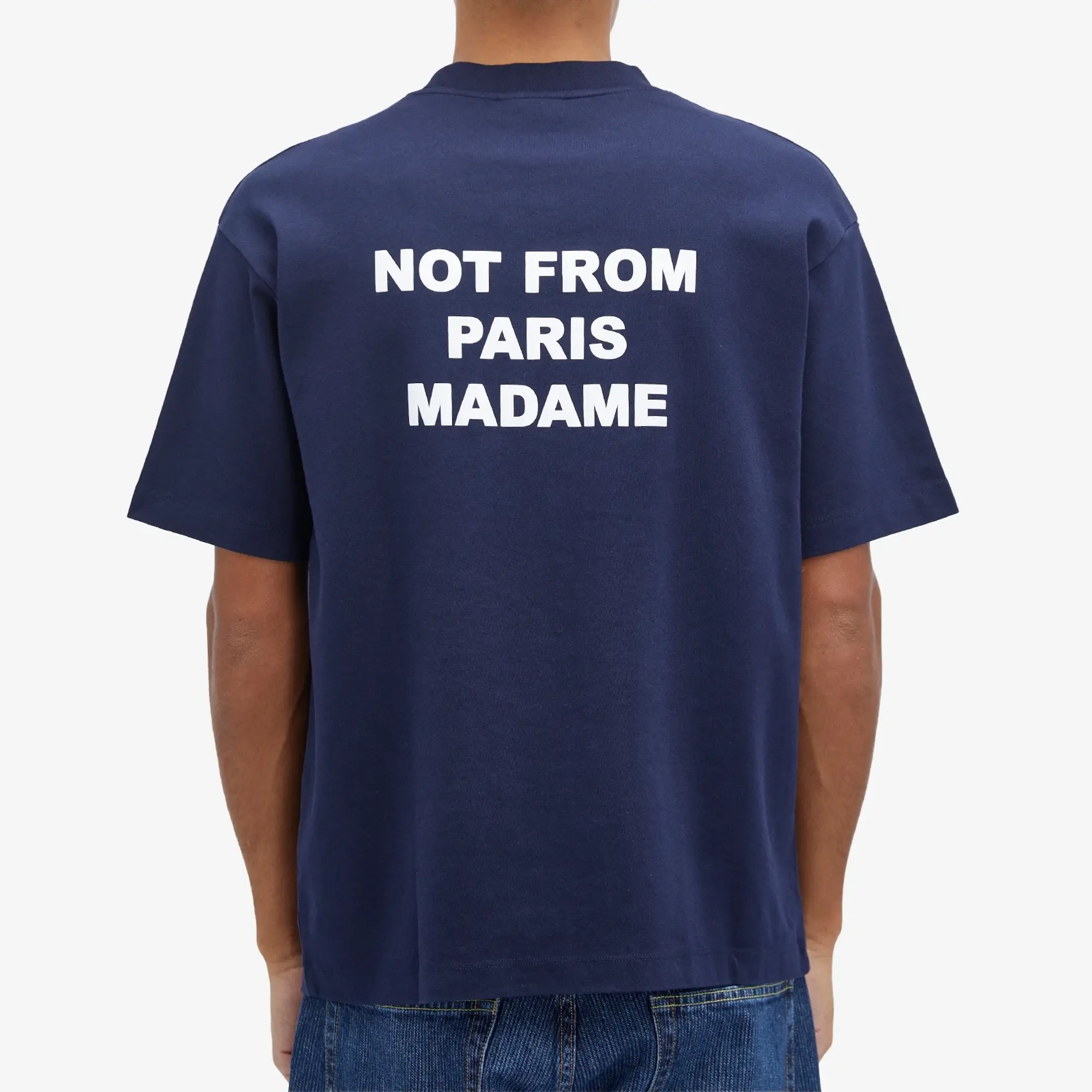 Drôle de Monsieur Men's Not From Paris Madame T-Shirt Navy