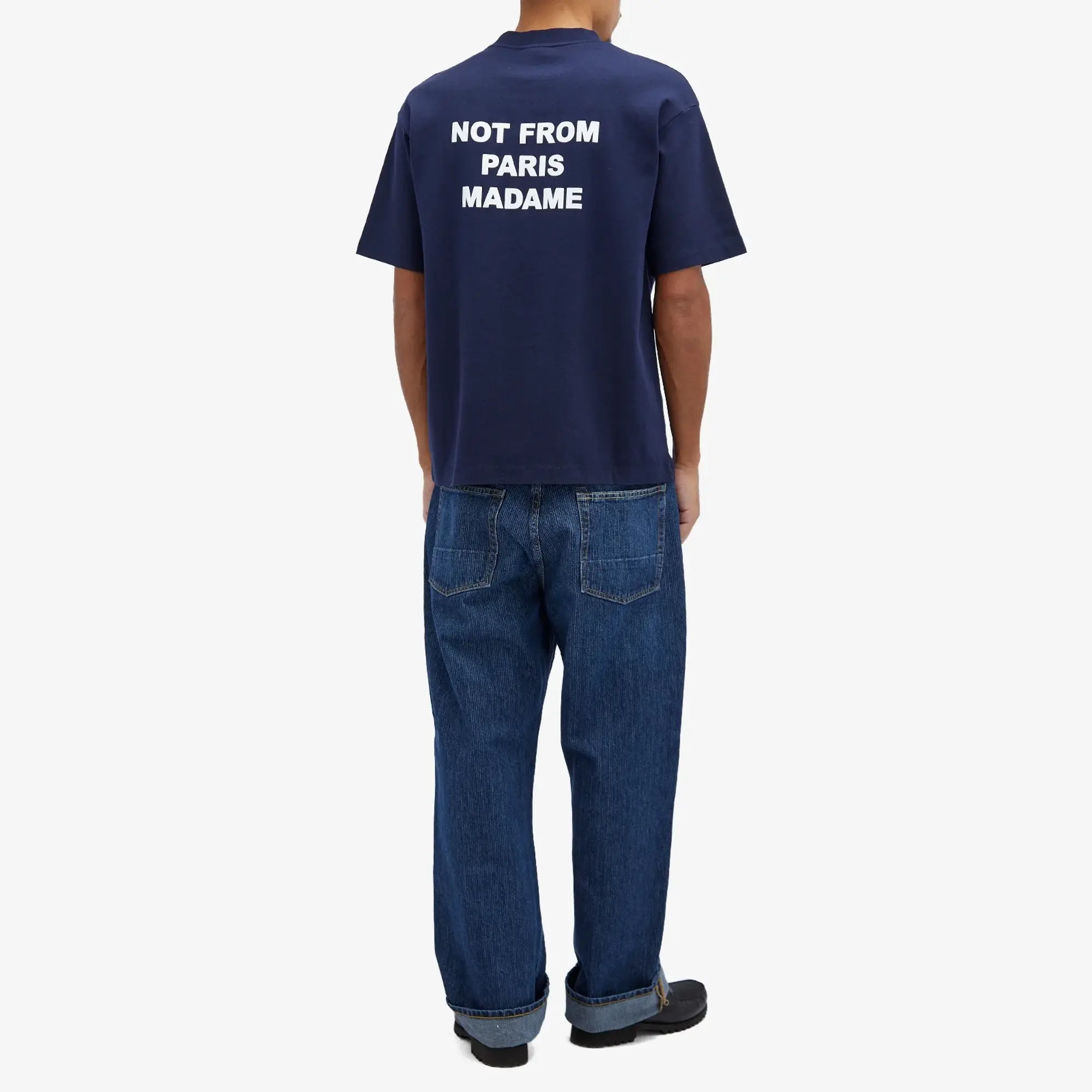 Drôle de Monsieur Men's Not From Paris Madame T-Shirt Navy