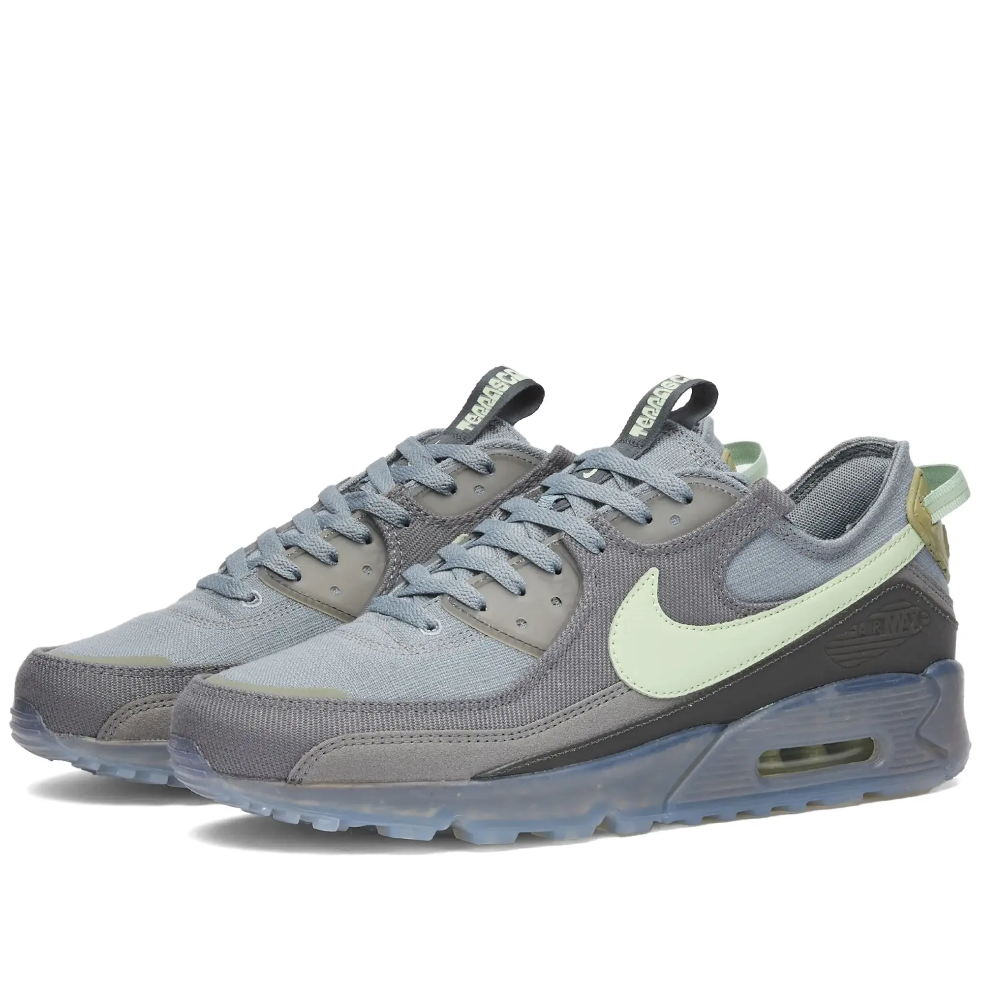 Nike Air Max 90 Terrascape Trainer - Green - Size 6 - Grey