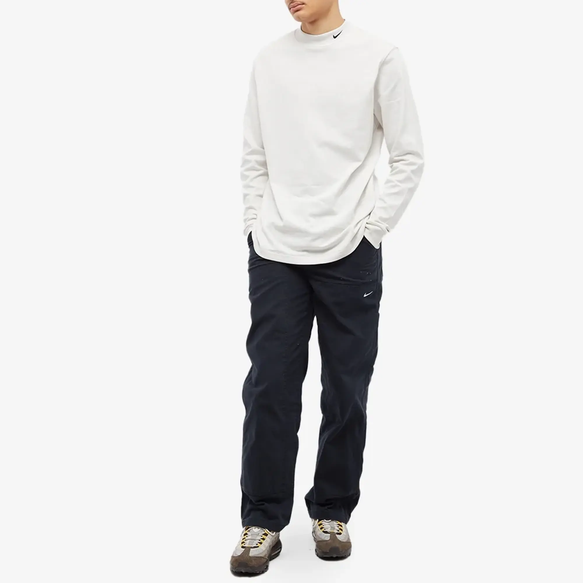Nike Men's Life Mock Neck Shirt Phantom/Black