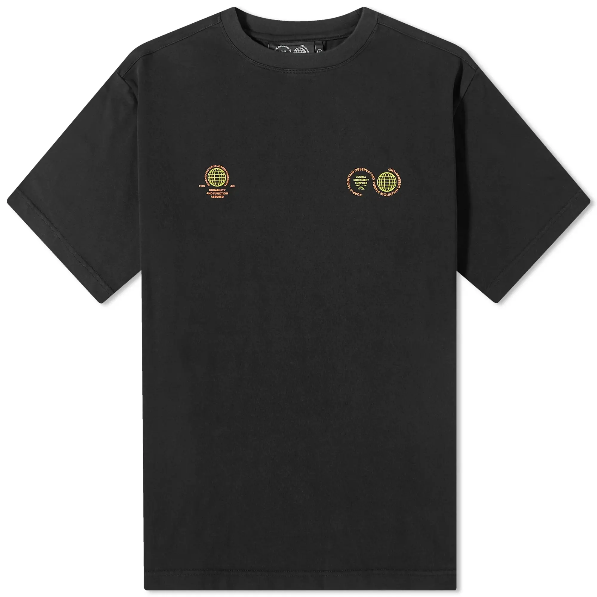 Purple Mountain Observatory Men's Globe T-Shirt Black