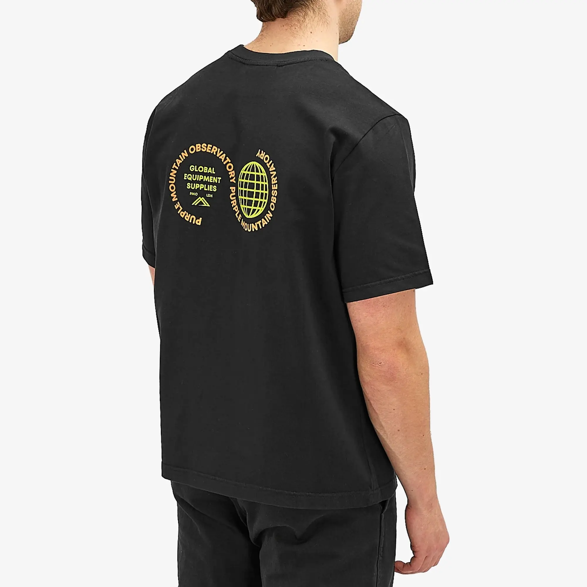 Purple Mountain Observatory Men's Globe T-Shirt Black